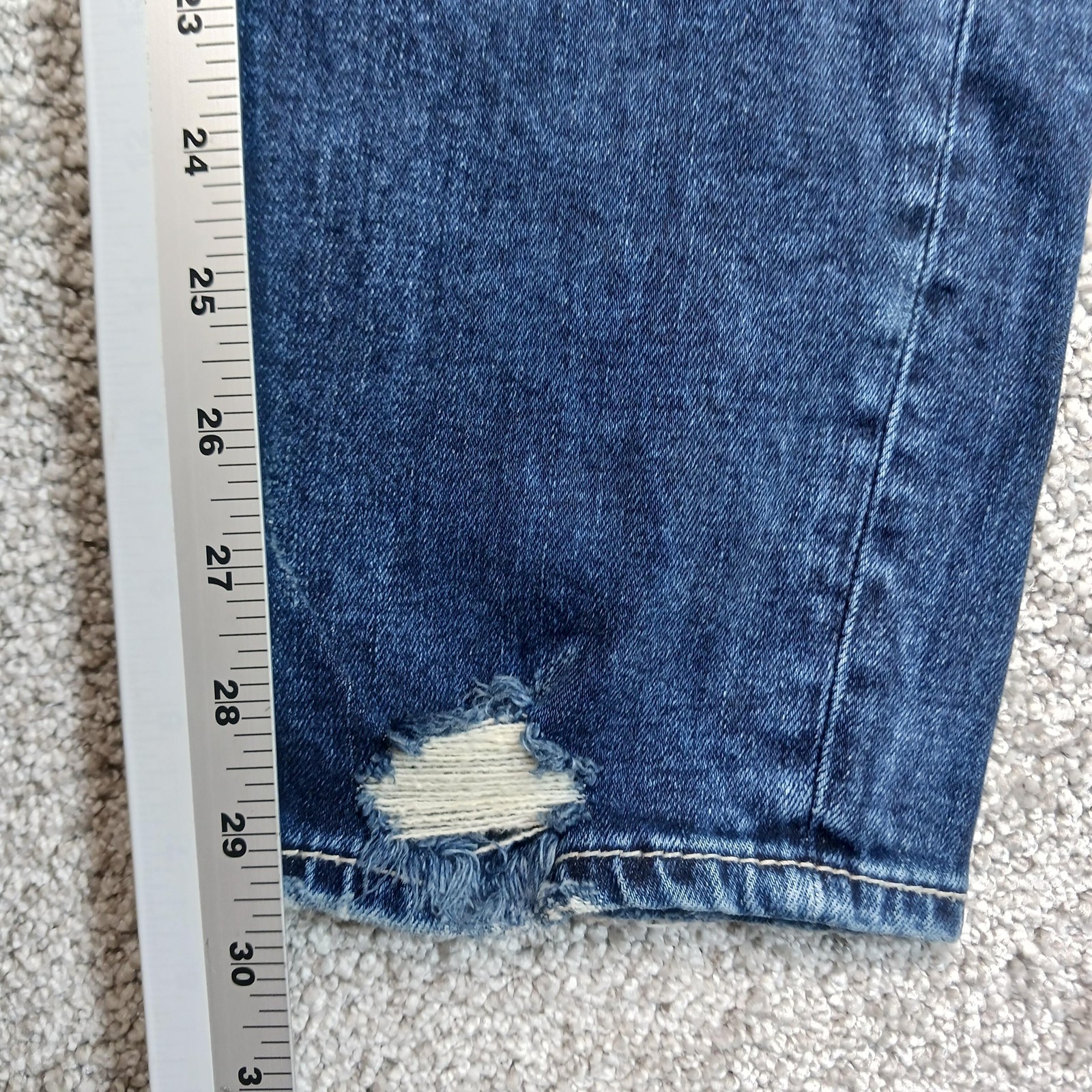 Silver Jeans Co Sam Boyfriend Jeans Womens W32 L27 Blue Distressed Stretch