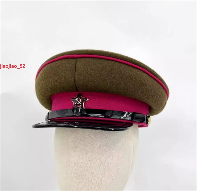 Soviet Political Commissar Hat Large Brim Soviet Uniform Hat Blue Gift Christmas