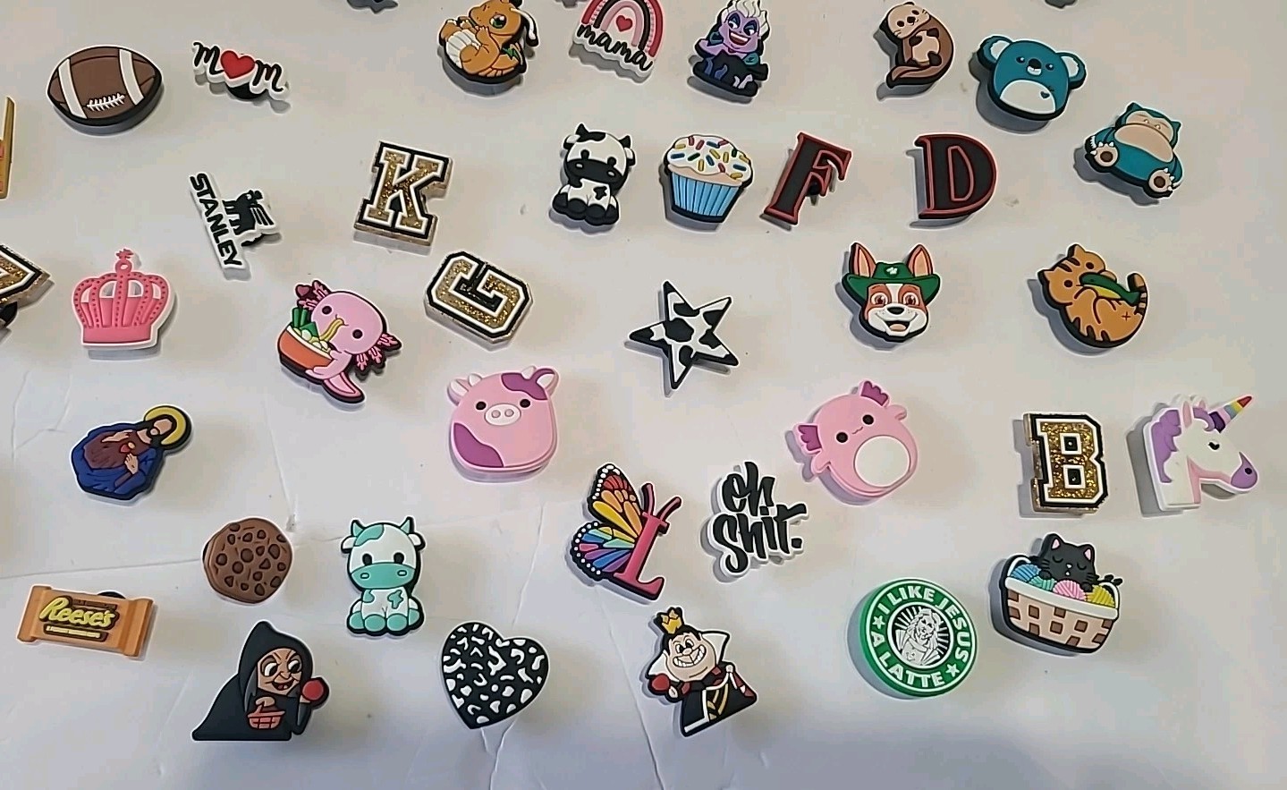 50PCS Assorted Shoe Charms for Crocs Random Mix Cartoon Jibbitz Lot