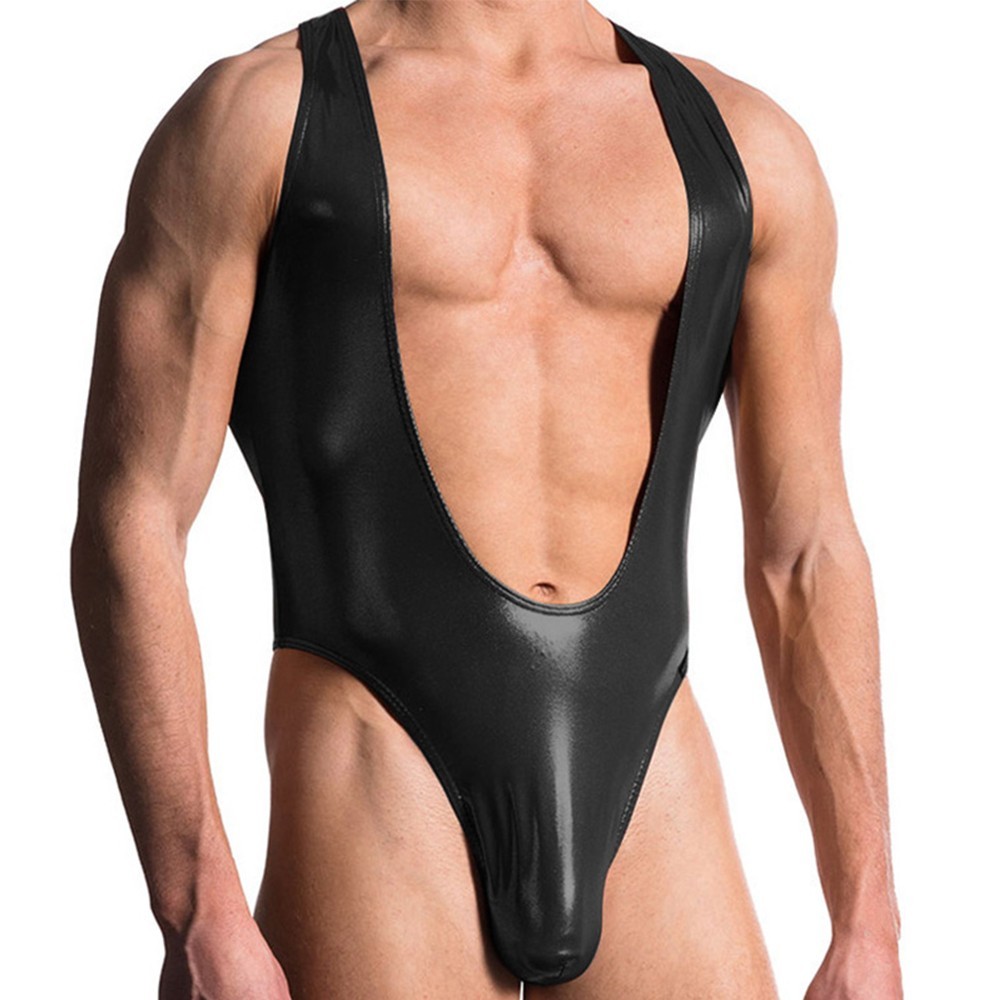 Beautiful Jumpsuit Wet Look PU Leather Polyurethane Artificial Leather