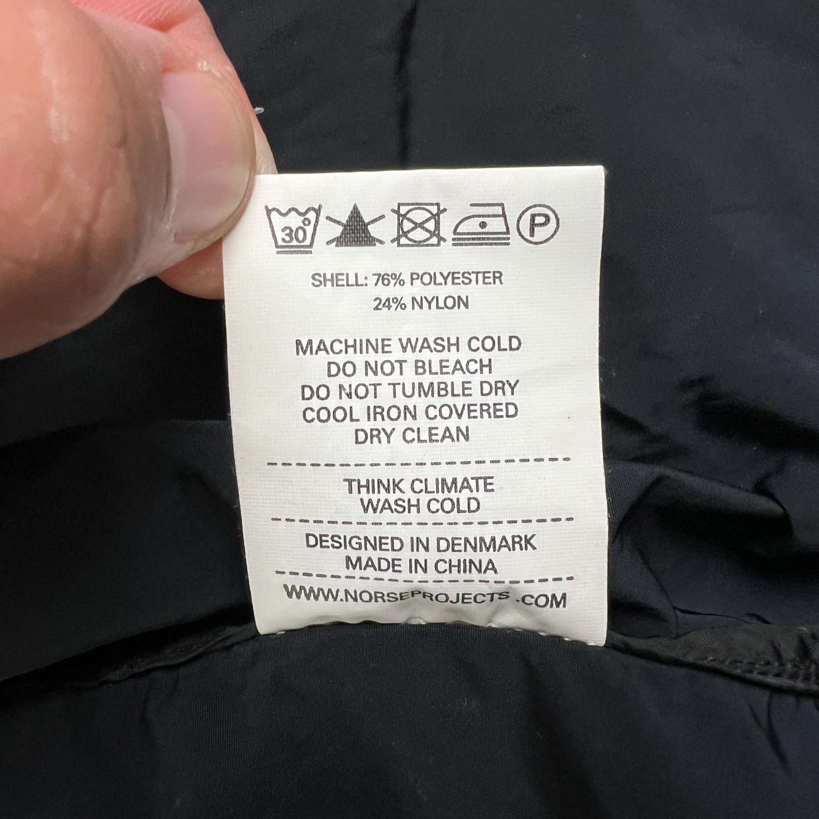 Norse Projects Bendt Light Jacket Snap Button XL Mens Black Windbreaker