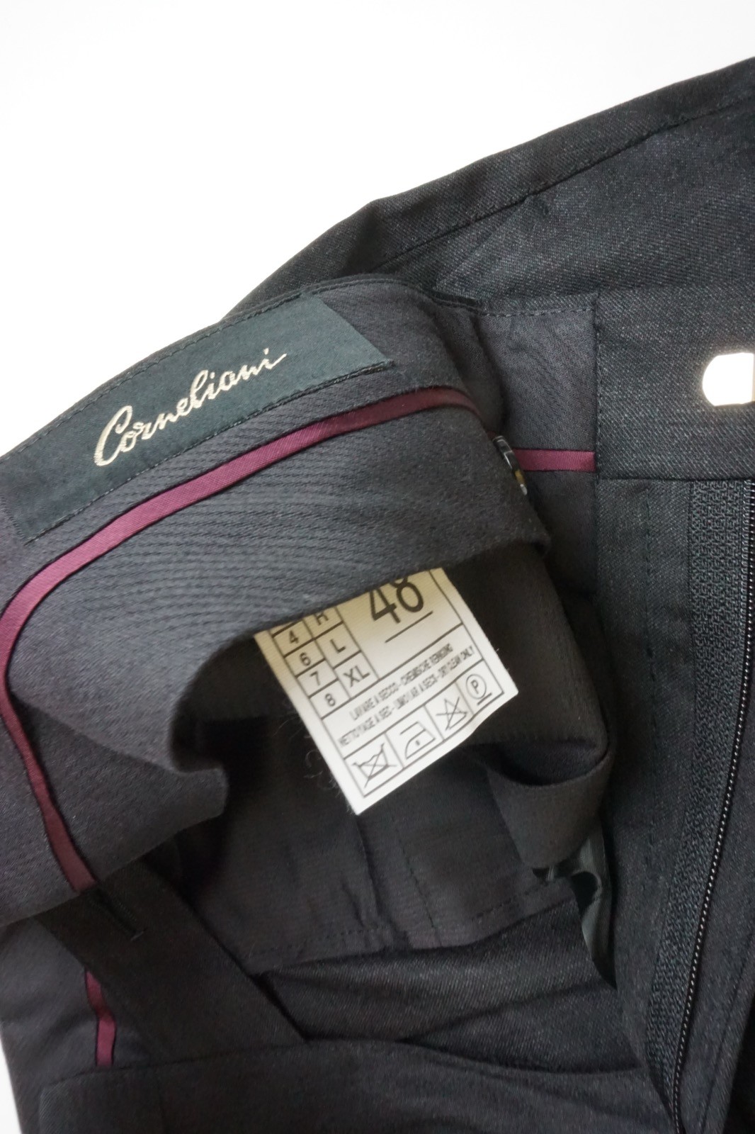 Corneliani Master Charcoal Gray 100% Wool Dress Pants Sz 48R EU BRAND NEW
