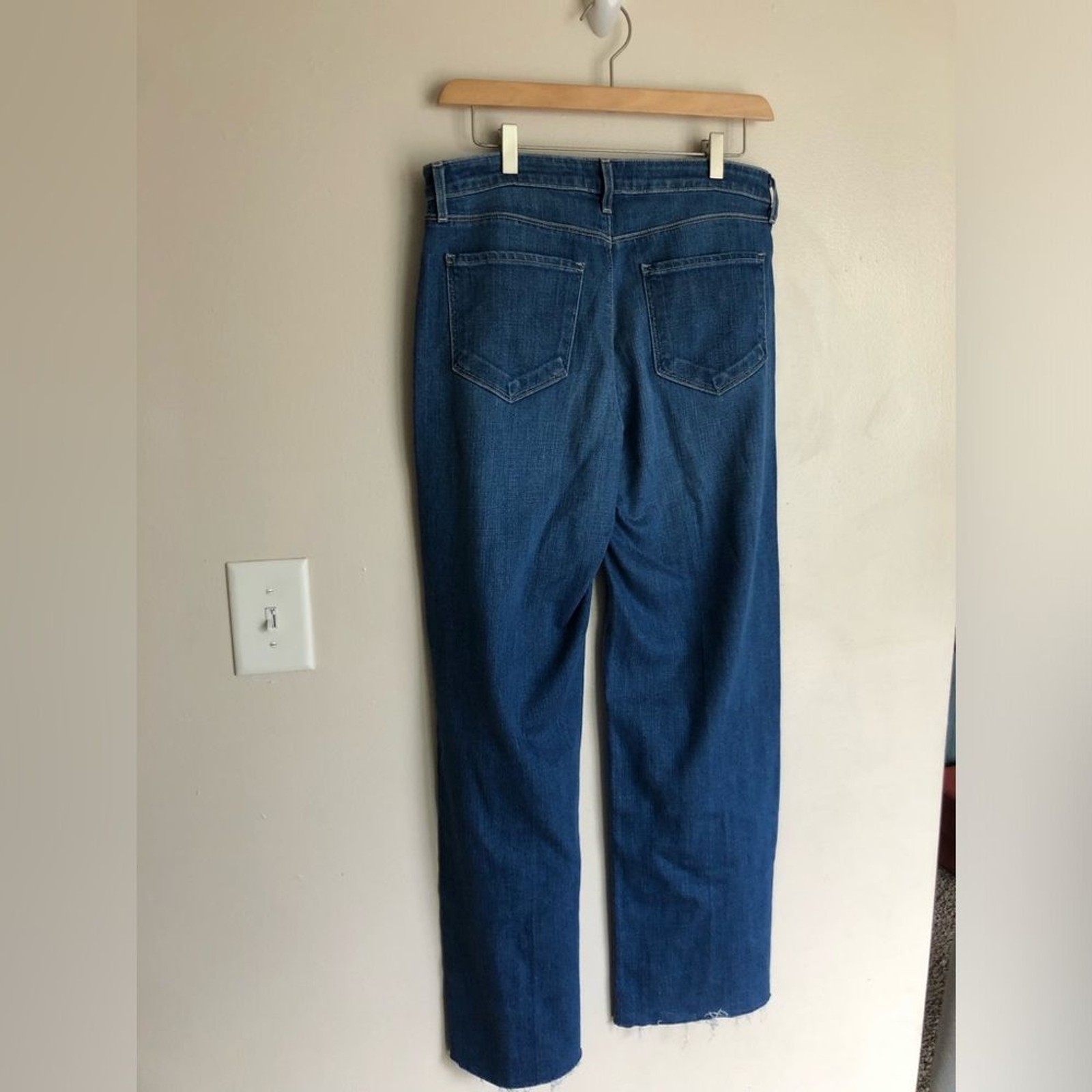 L’Agence Scottie Wide Leg High Rise Jean in Apollo Dark Wash size 30