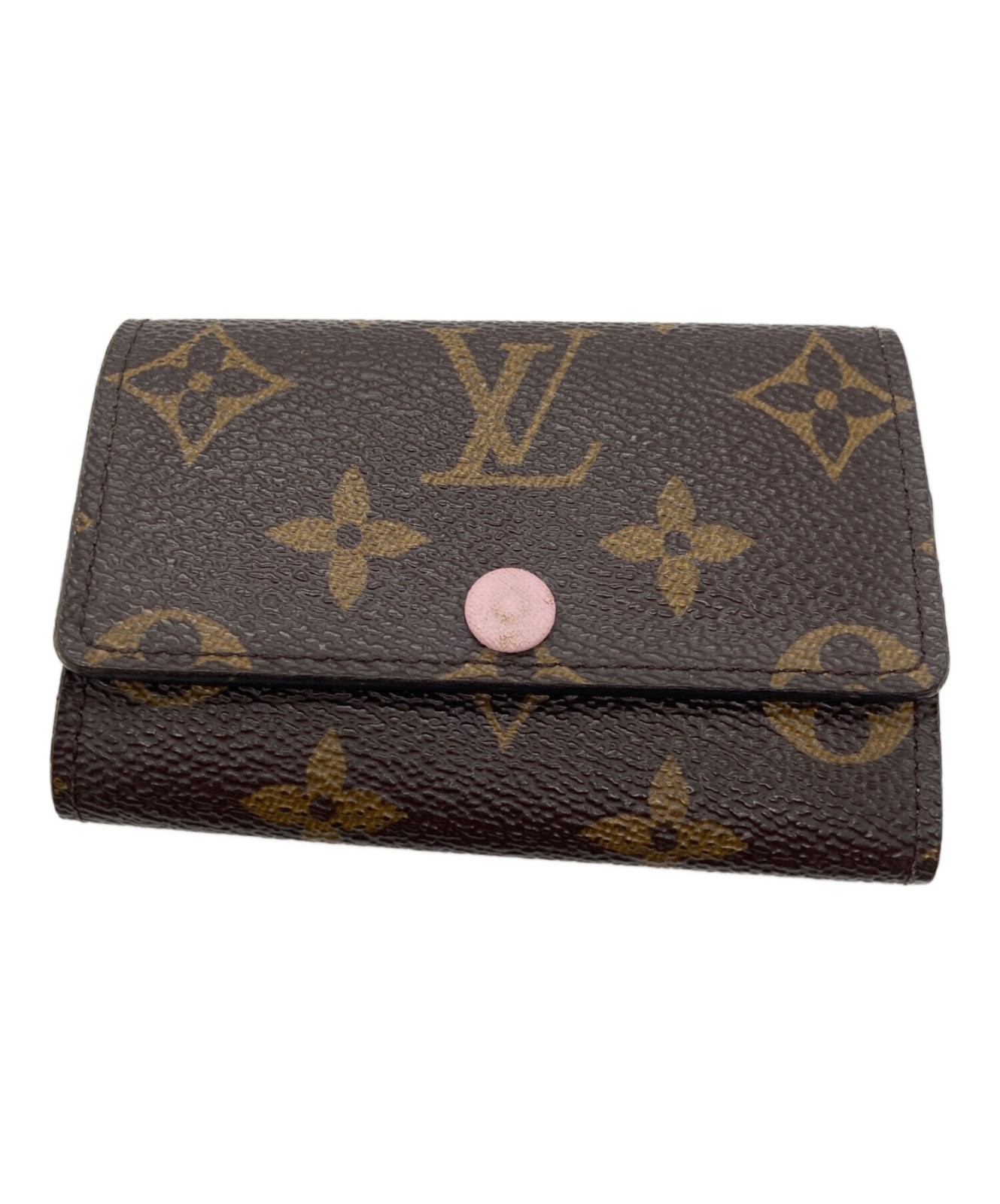 Authentic LOUIS VUITTON Multicle 6 Key Case Brown/Pink Women M61285 #1902