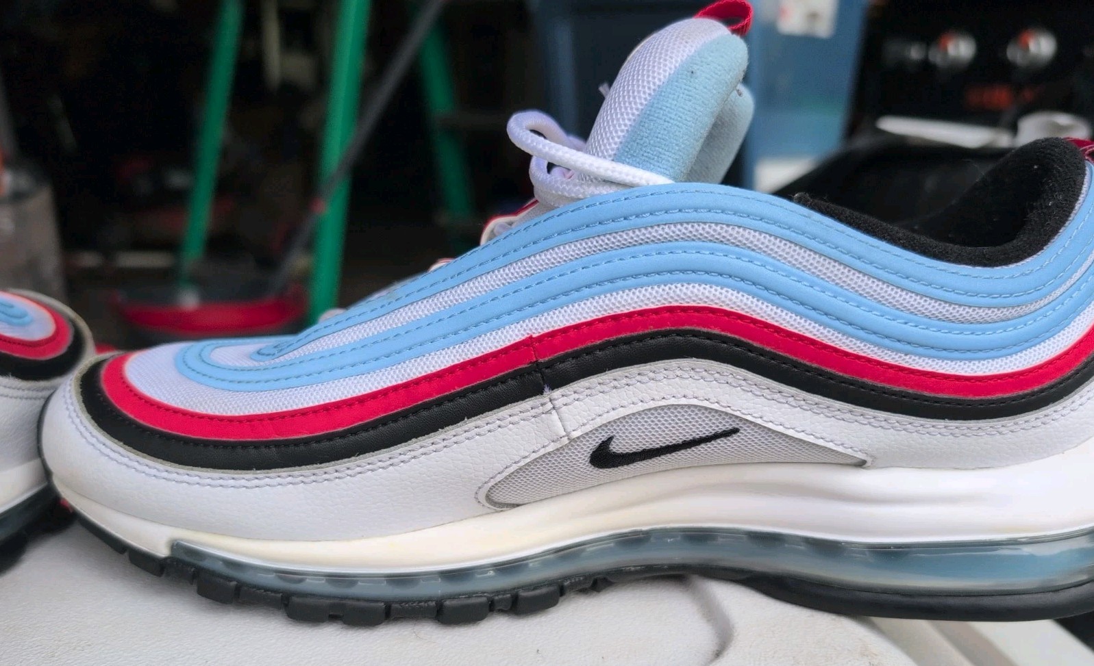Nike Air Max 97 Gundam Men’s White/Blue/Red/Black Low Top CW6986-100