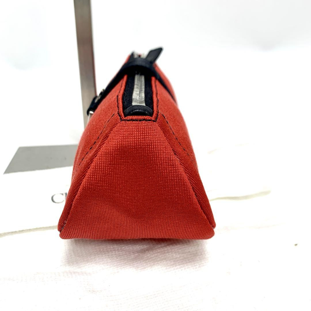 Christian Dior Zipper Pouch Hardcore Red Size: W8.3xH2.8 in. Vintage