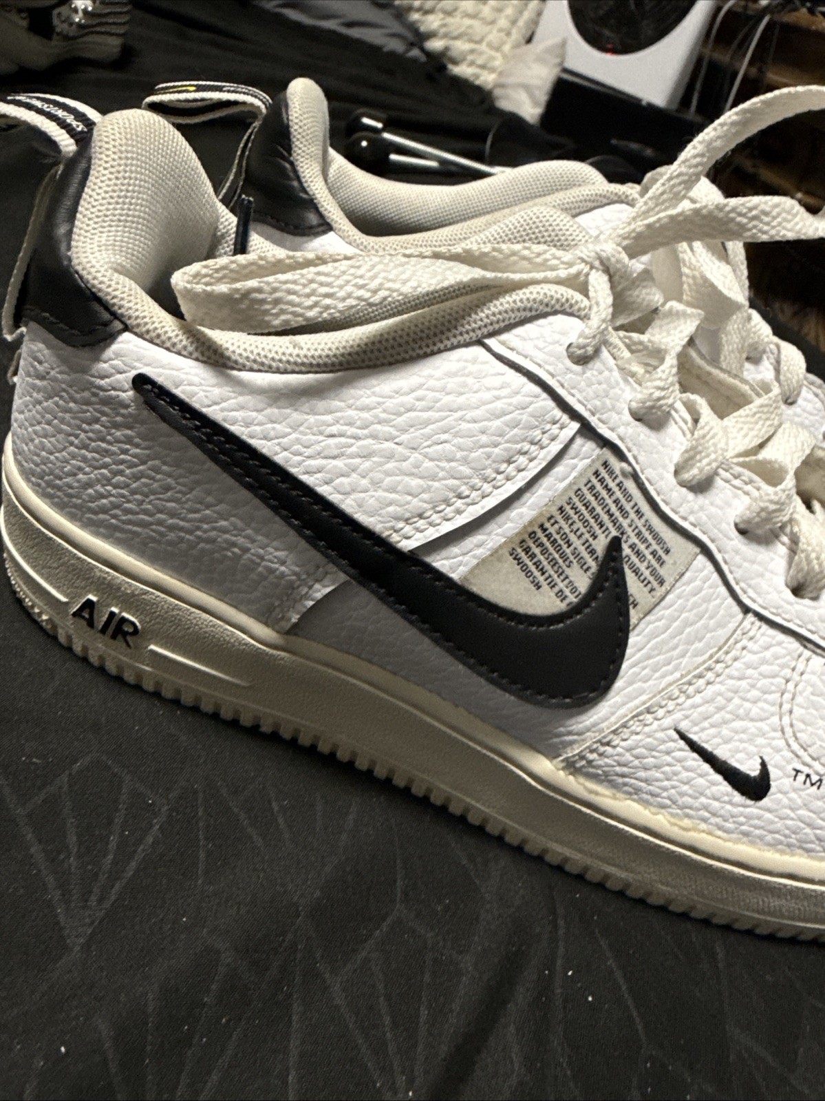 Nike Air Force 1′ 07′ Lv8 Utility White Black 315122-111 Size Men’s US Size 7