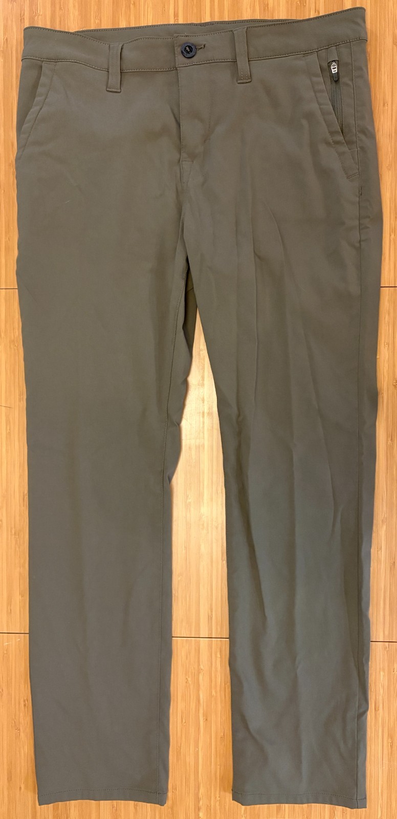 prAna Pants Men’s 33×30 Green Zion Chino Hiking Golf Workwear Performance Tech