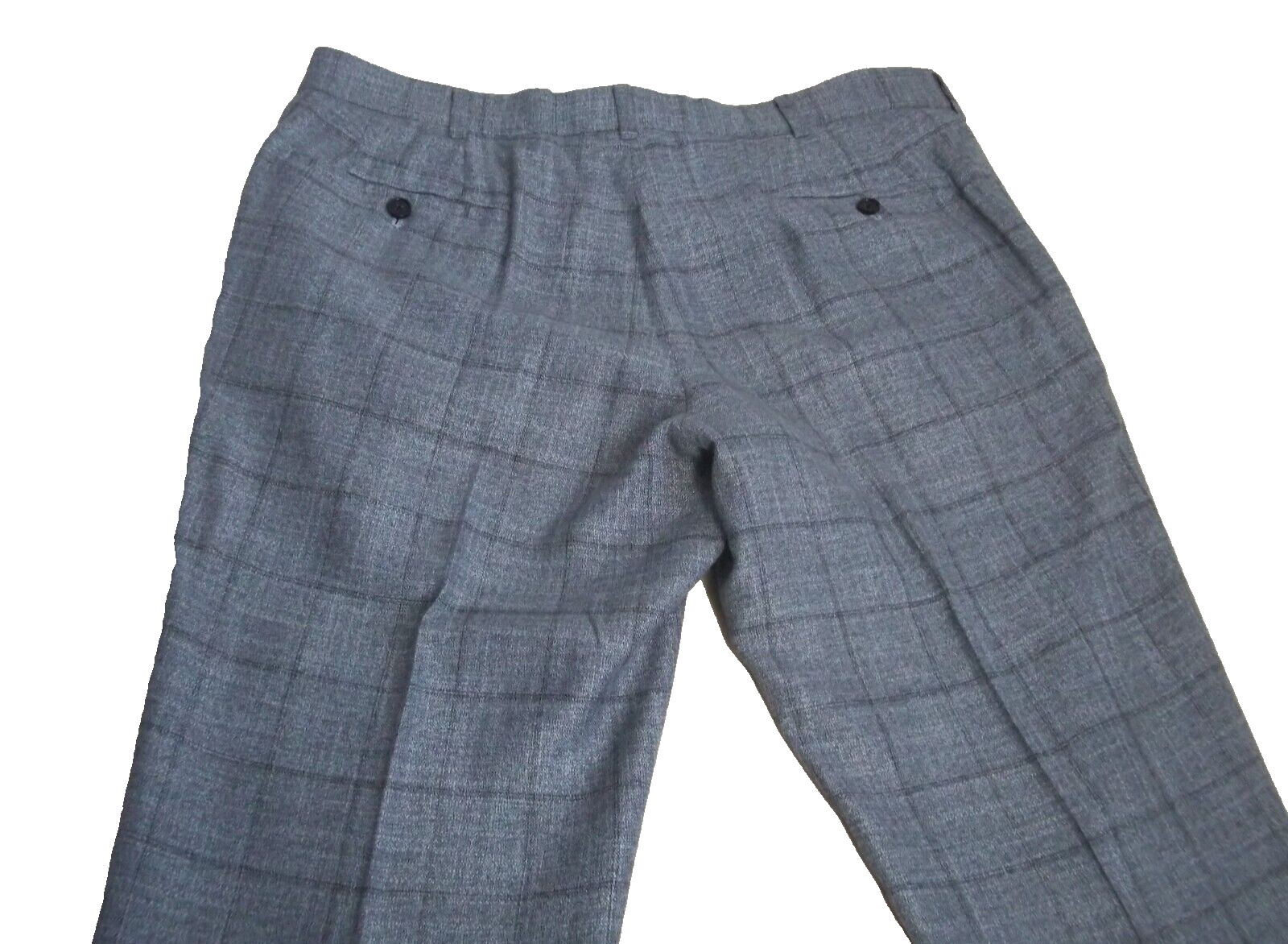 Huddersfield gray plaid 2Button soft bamboo fabric suit 40R Pants W36″x30L