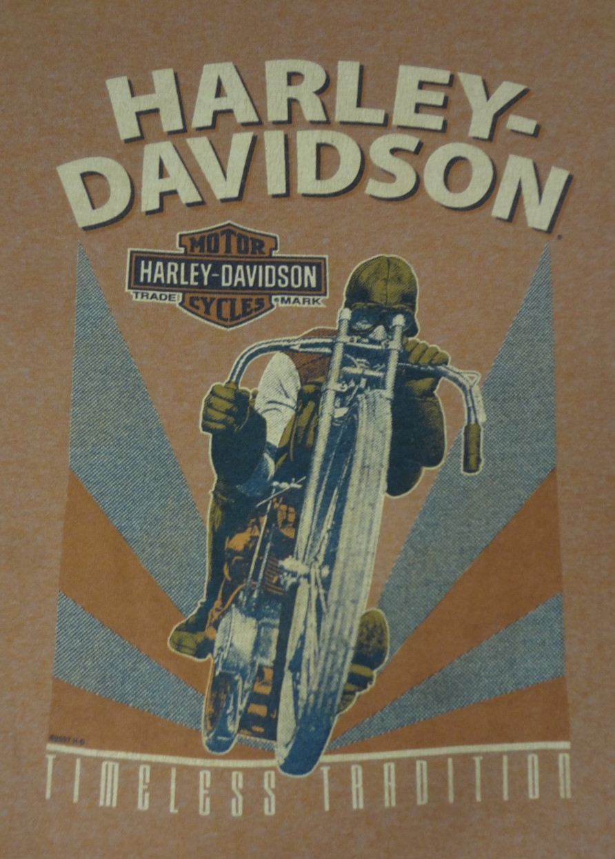 HARLEY-DAVIDSON MOTORCYCLES DUBAI UNITED ARAB EMIRATES ORANGE LARGE T-SHIRT L586