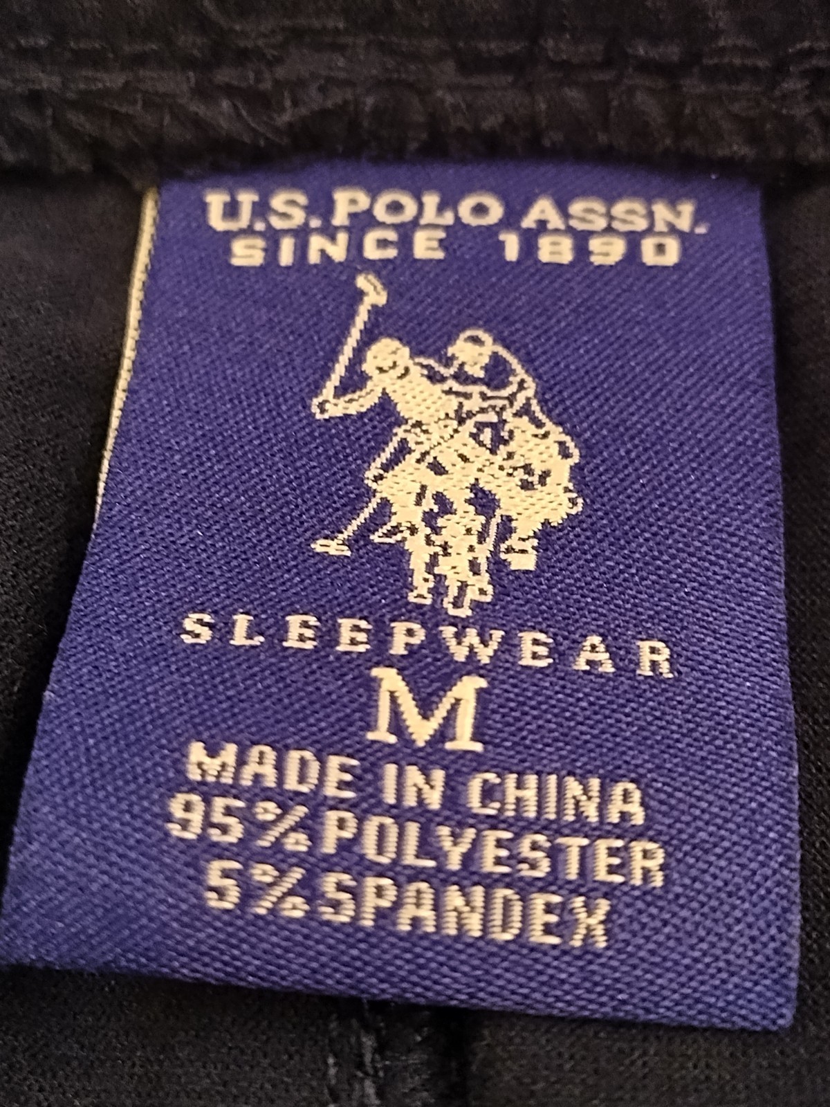 US Polo Assn Gym Shorts Black Medium 32-34 Draw String Elastic Waist Lightweight