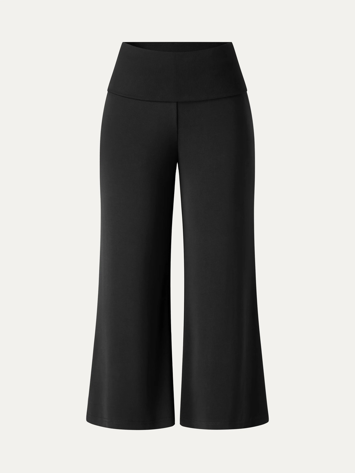 Sandwashed Modal Fold-Down Waist Flared Leg Pants