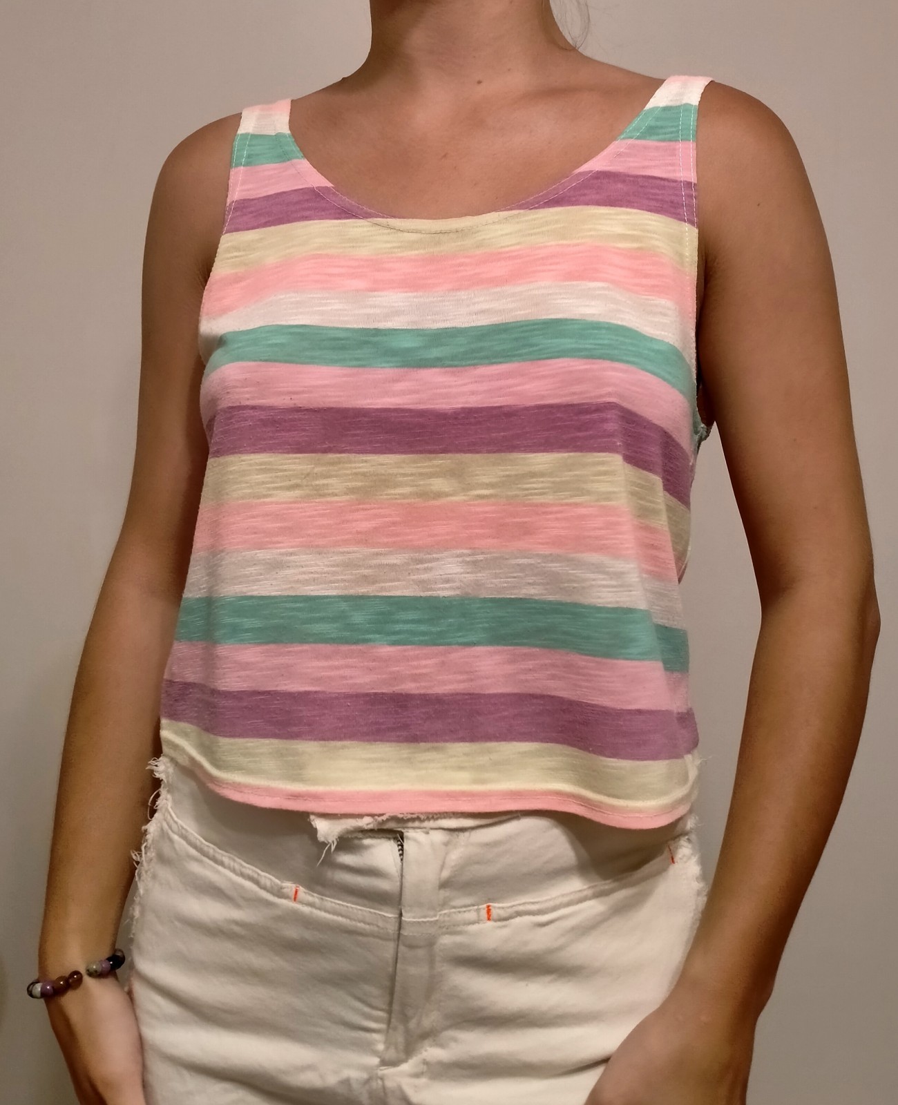 Supré Striped Crop Top XXS Bright striped crop top by Australia