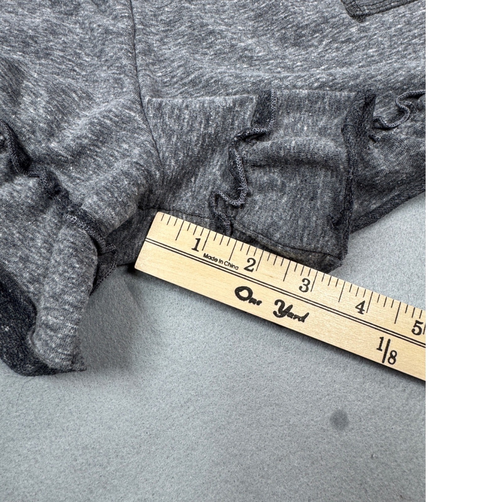 Three Bird Nest The Nest Shorts Womens XL Gray Ruffle Hem Lounge Boho Drawstring