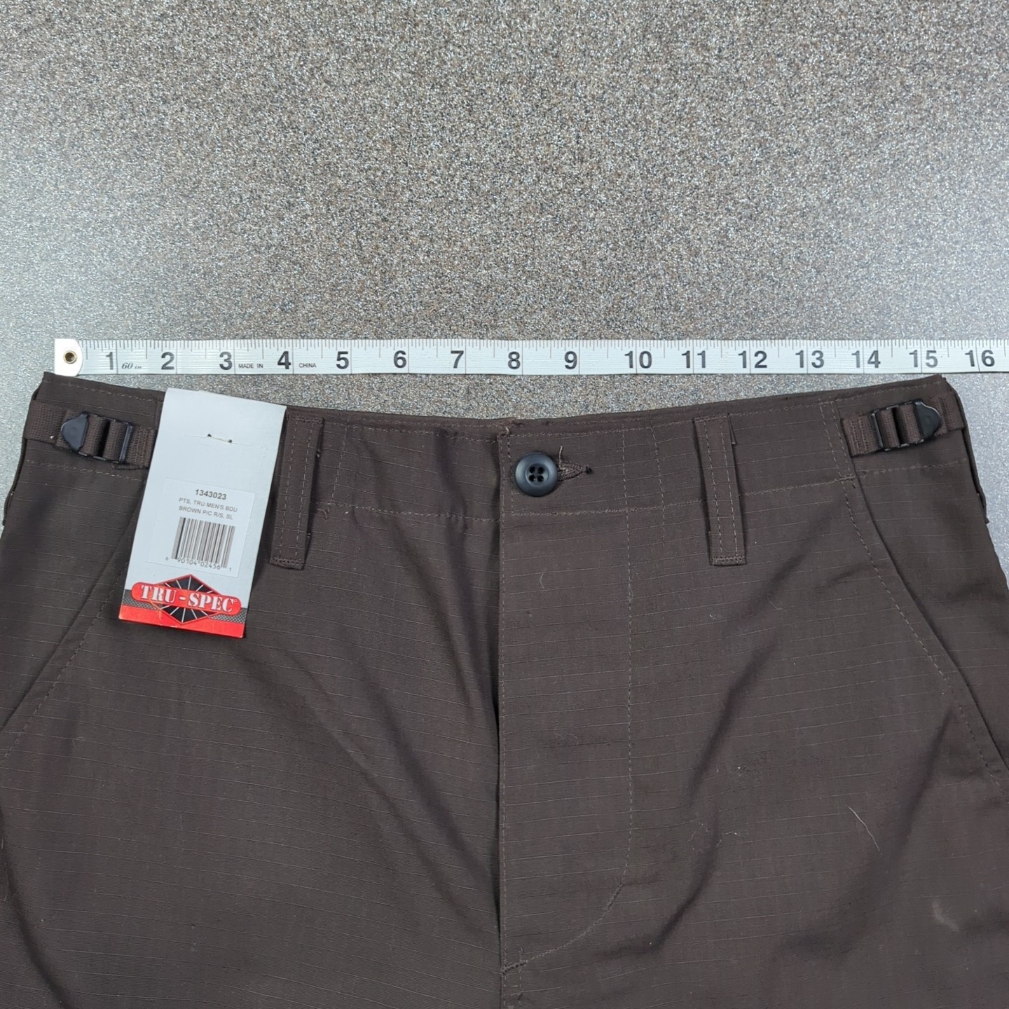 TRU-SPEC Mens Pants Small Long Brown BDU RIP-STOP TACTICAL CARGO NWT