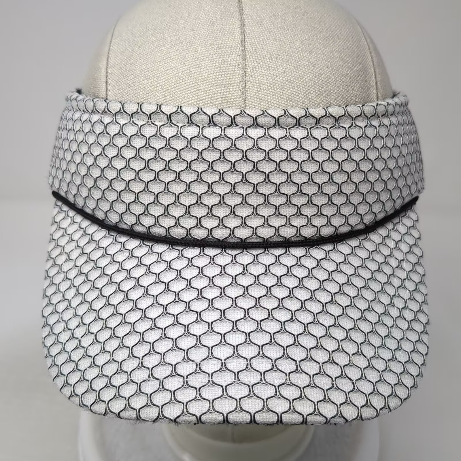 Pistil Visor Hat White Black Honeycomb Mesh Polyester Slideback OS Adjustable
