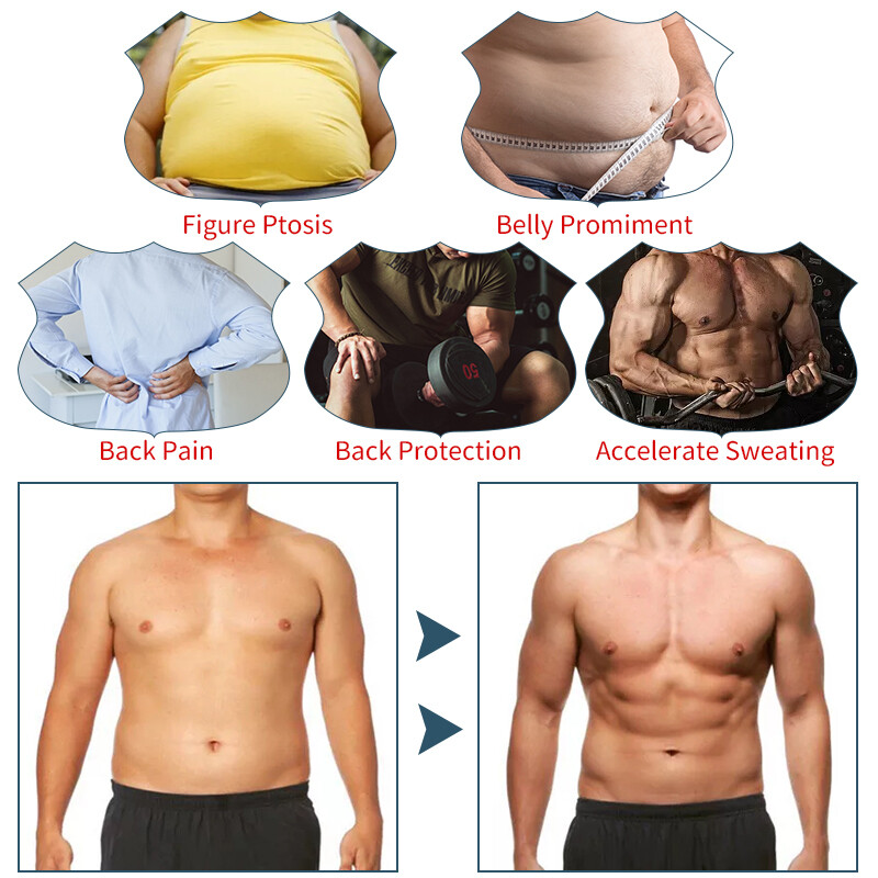 Men Weight Loss Workout Neoprene Body Shaper Sweat Sauna Suits Exercise Gym Vest