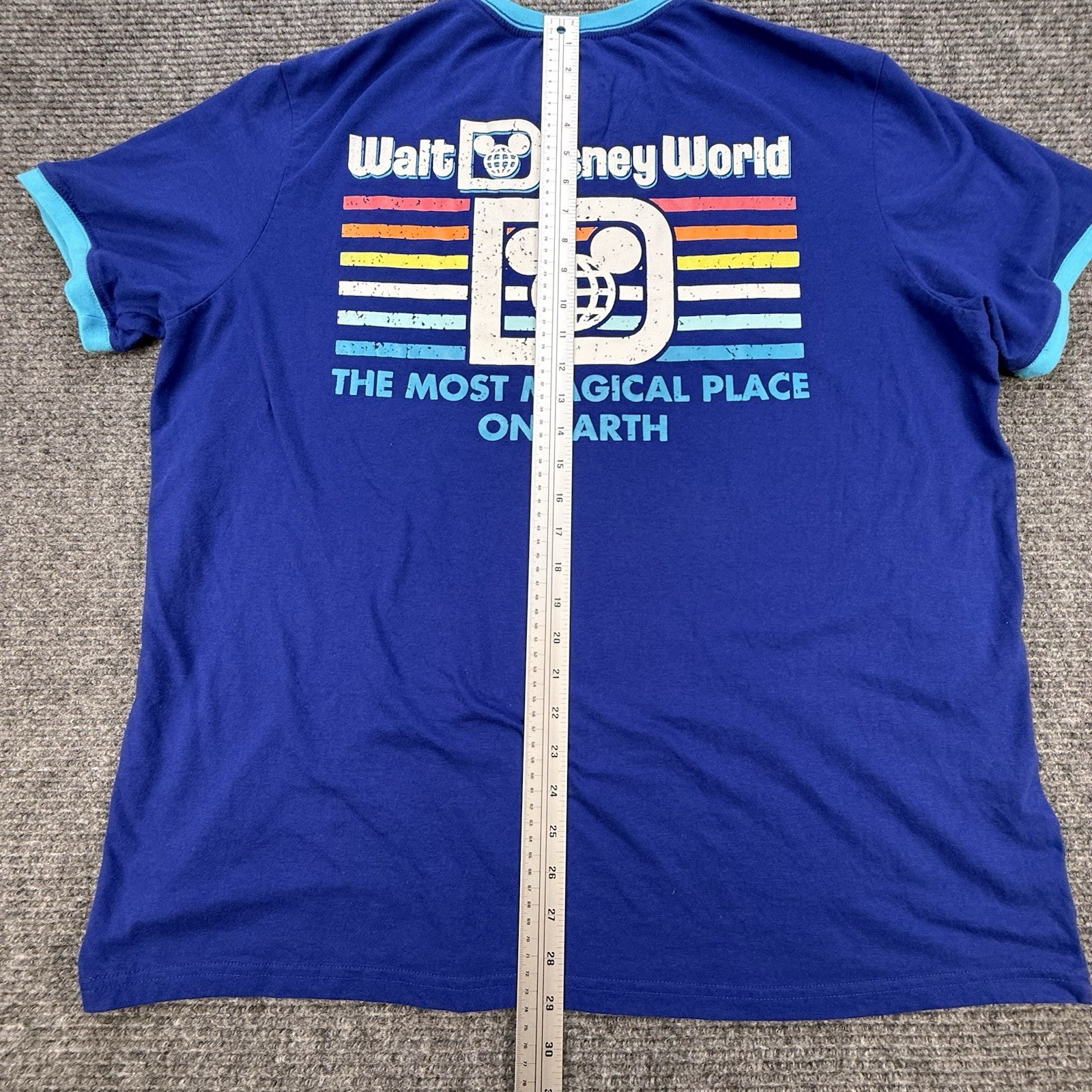 Walt Disney World Most Magical Place On Earth XL Adult Rainbow Shirt Mickey Blue
