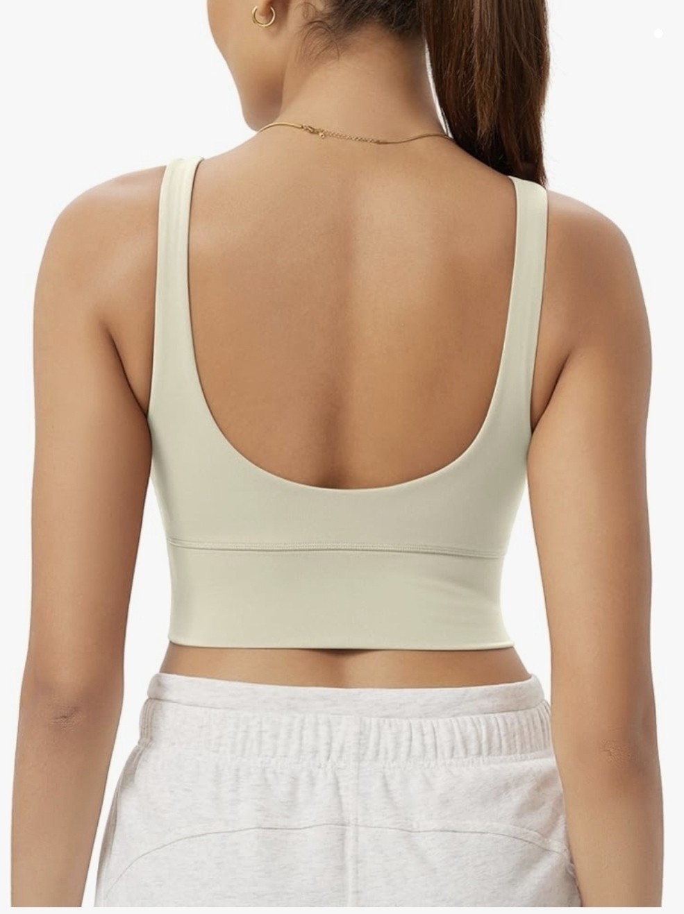 X-large Women’s Longline U-Back Sports Bra V-Neck Padded Yoga Workout Wirefree