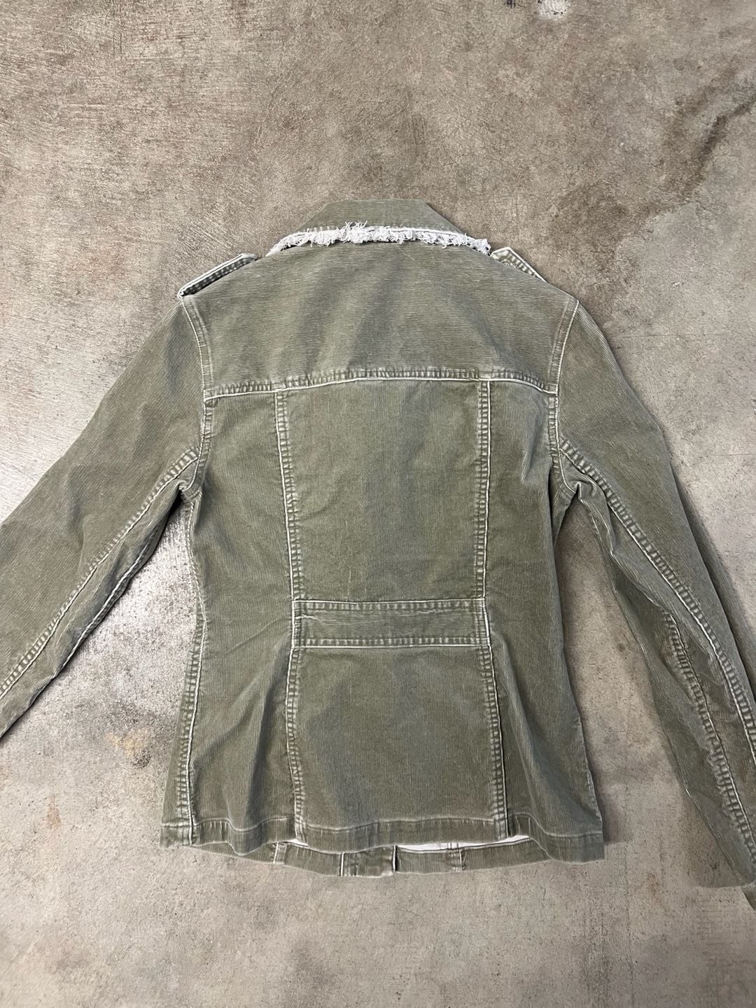 I.N.C. International Concepts Olive Green Corduroy Utility Jacket