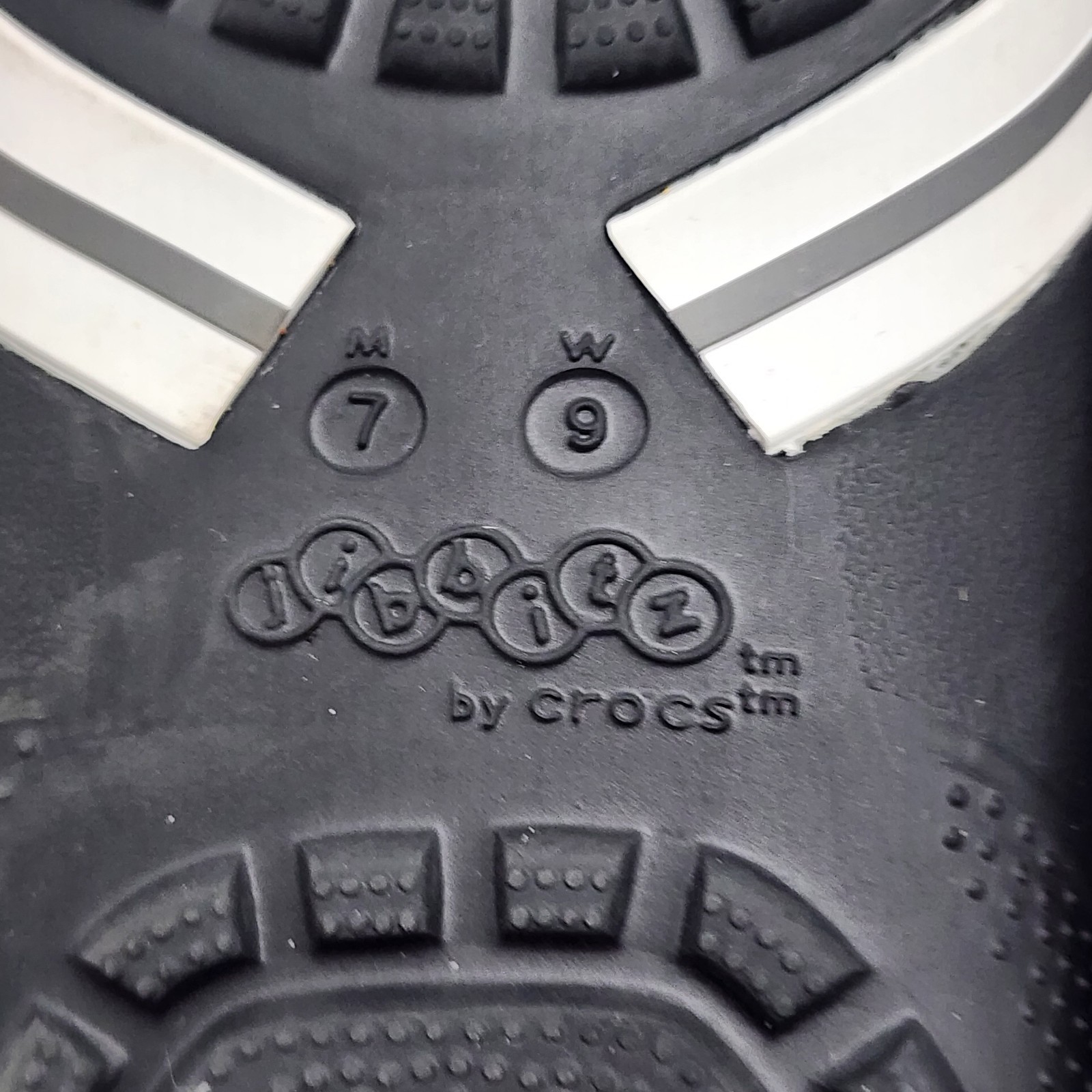 Jibbitz By Crocs Unisex Kilby Clogs Shoes Black White Slip On Perforated W 9 M 7