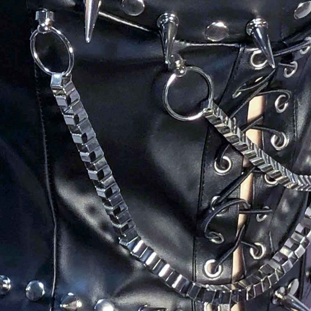 Goth Tops Women’s Emo Clothing Y2K Spiked Gothic Tank Punk Rock Clothes Grunge