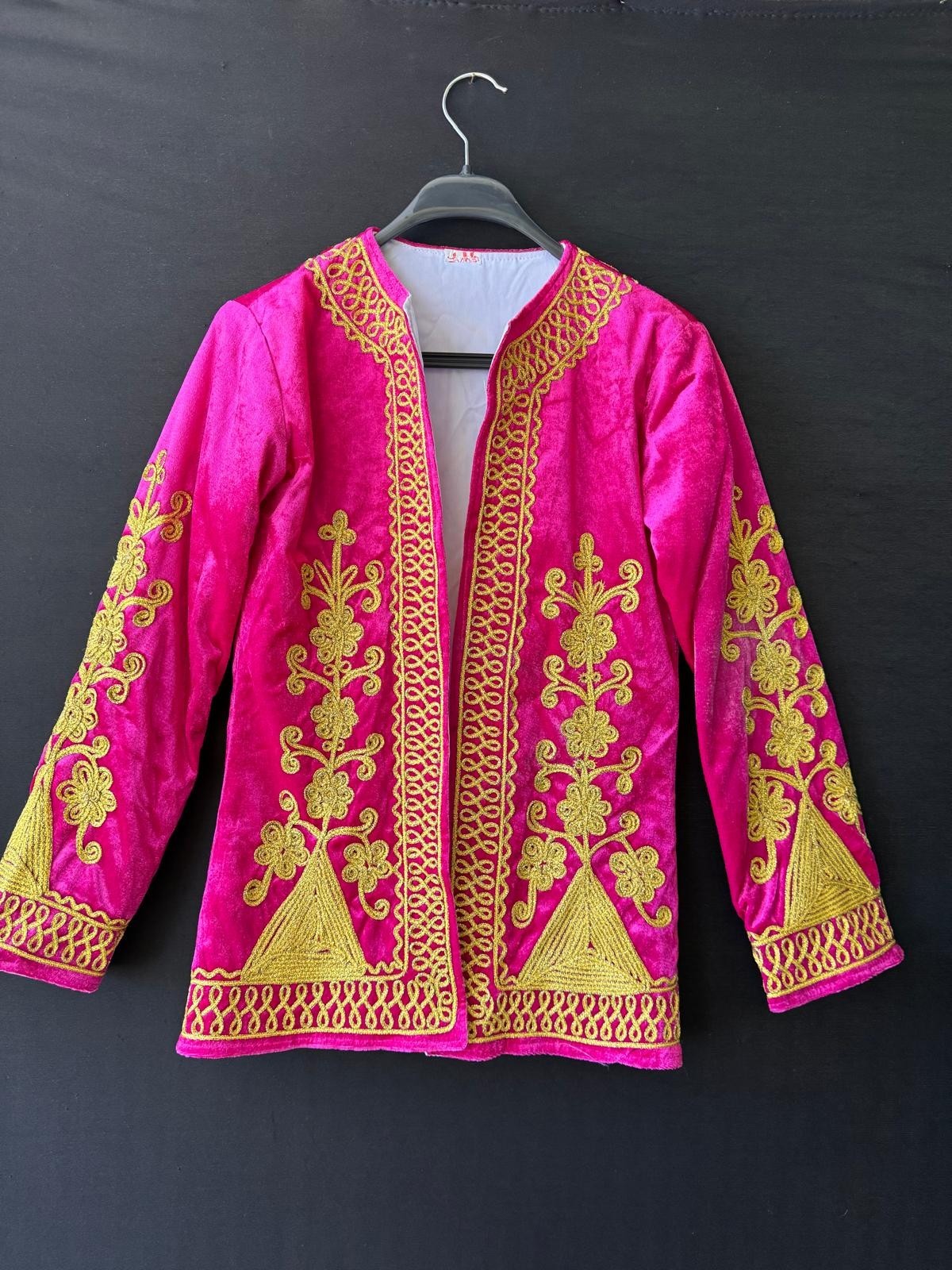 Traditional Embroidered Velvet Jacket, Ethnic Kaftan, Anatolian Costumes,