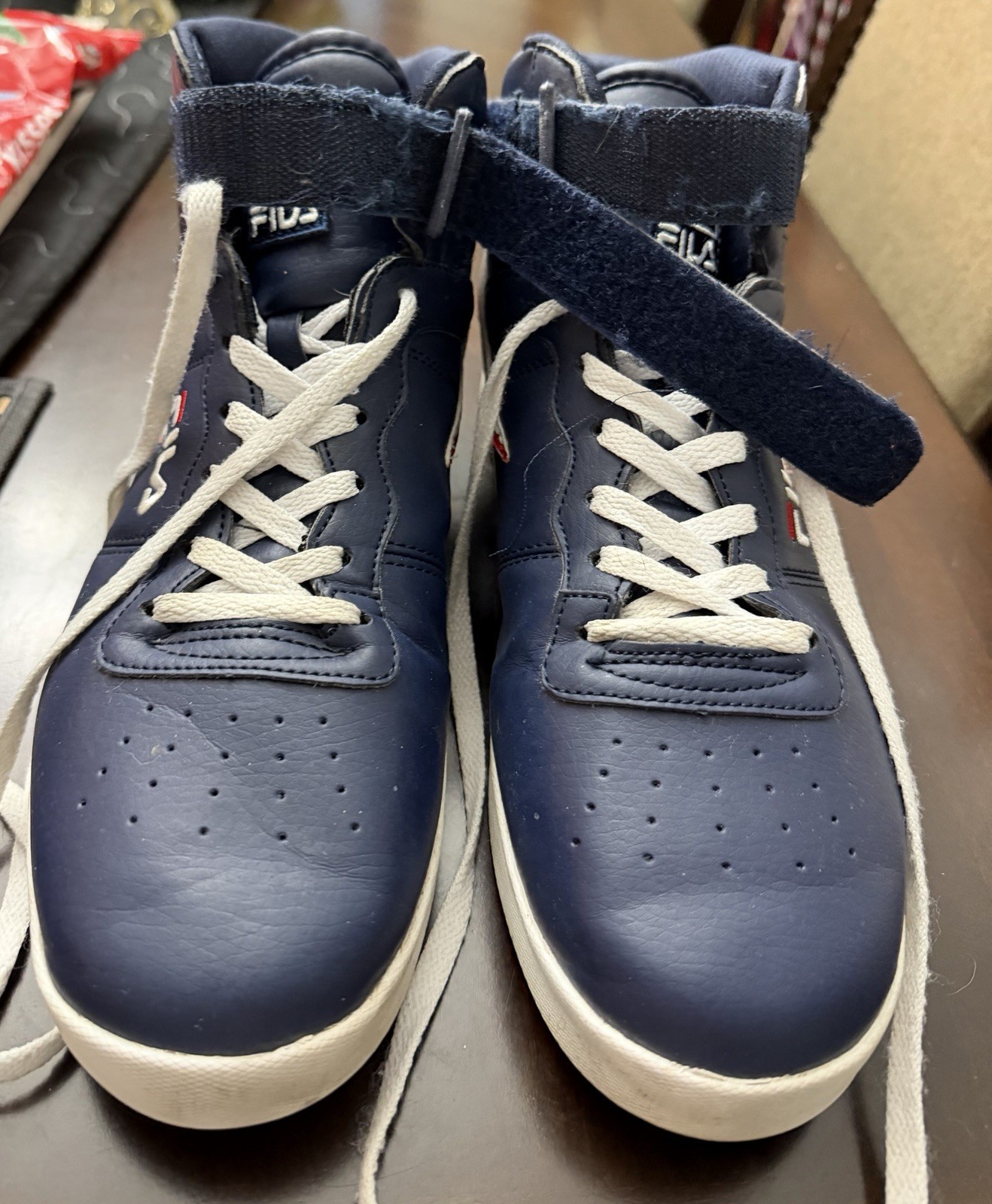 Fila Vulc 13 Mid Plus Navy High Top Sneakers Size 10 1/2