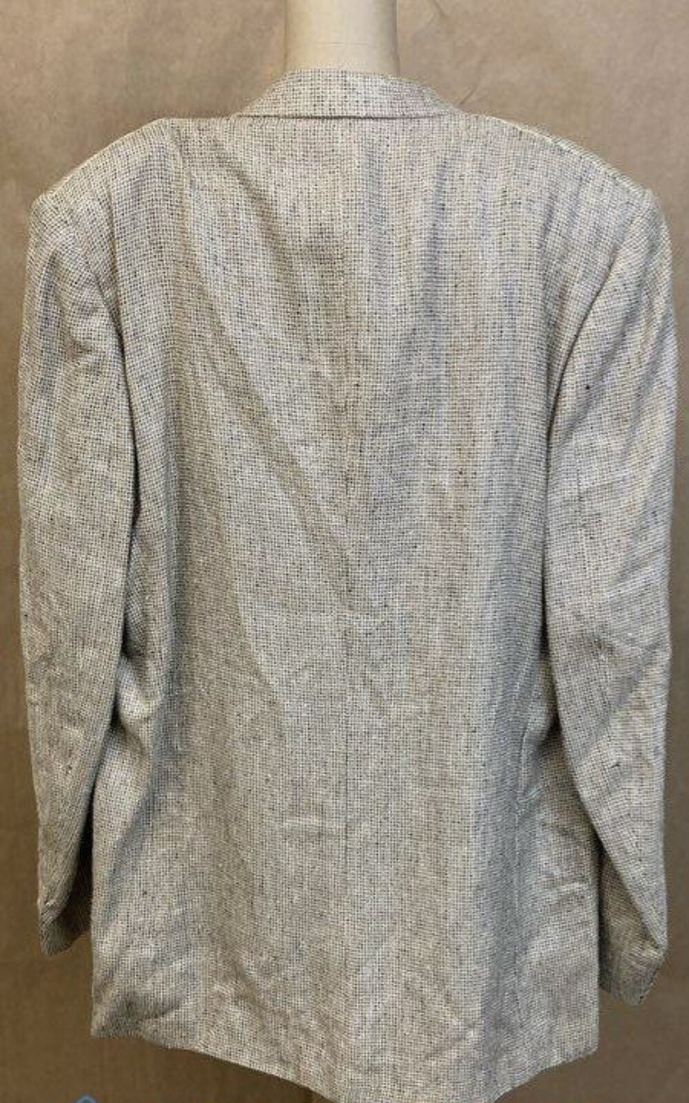 NWT E DE SIMONE SPORT COAT jacket silk Tweed handmade Italy 52xl Vnt Tan Beige