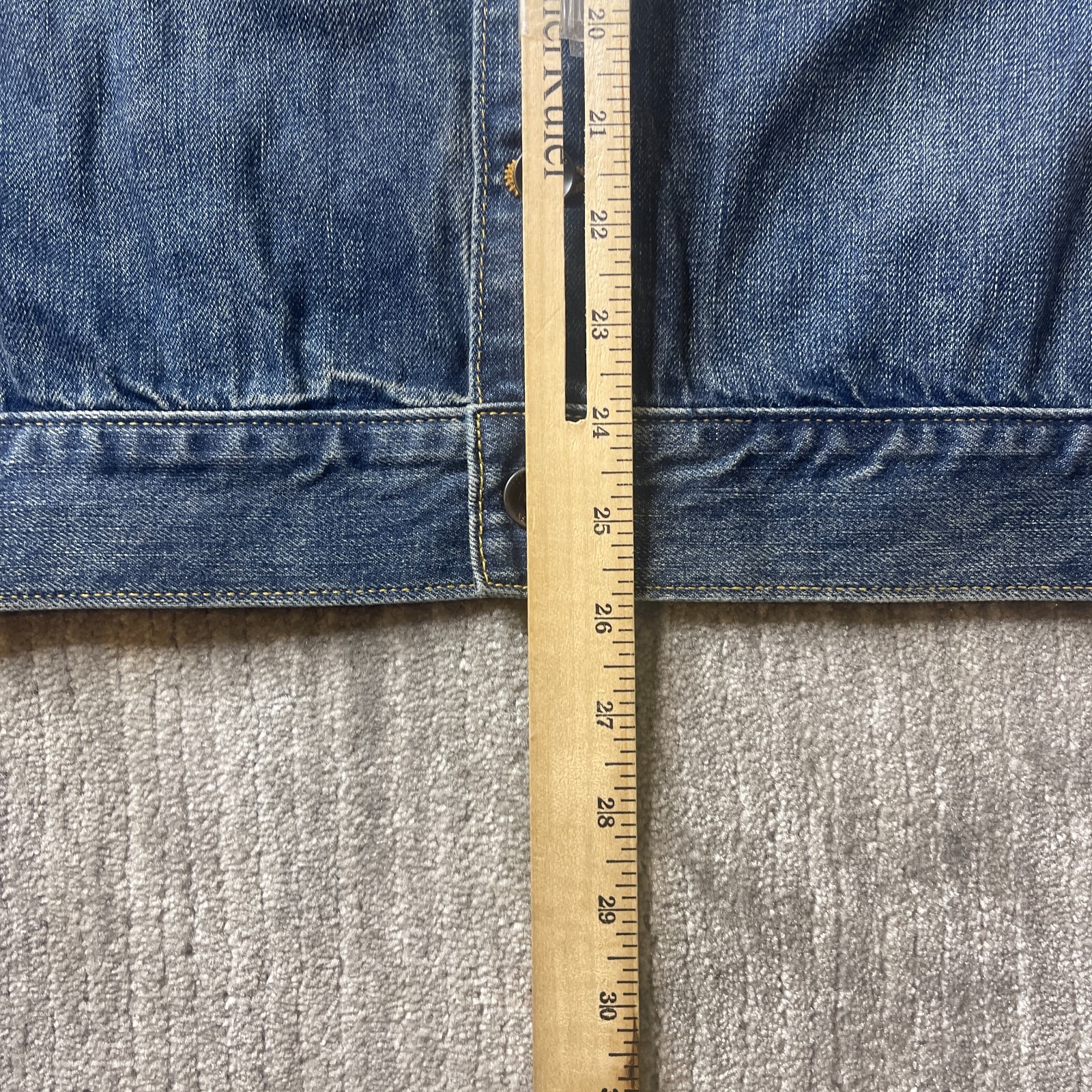 Todd Snyder Jacket Mens Medium Selvedge Denim Trucker Dark Wash Blue Button NEW