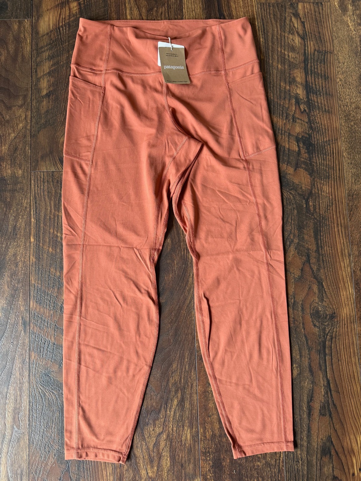 NEW Patagonia Women’s Maipo 7/8 Length Stash Tights Burl Red Size XLarge