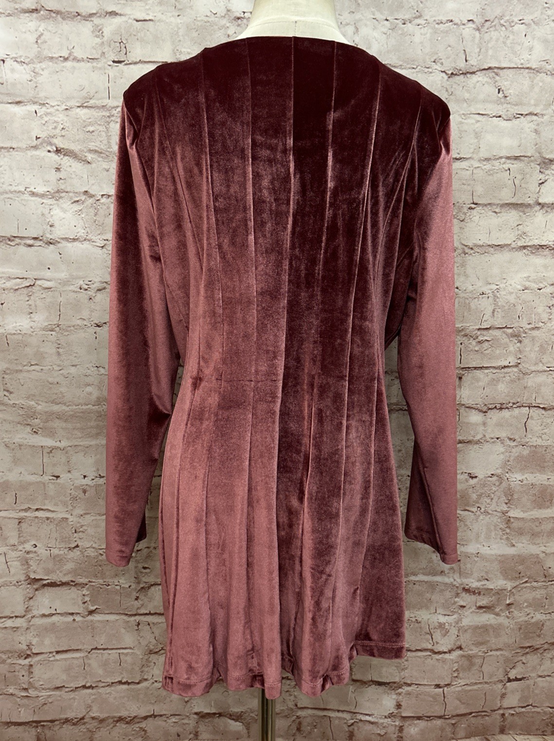 Soft Surroundings Bella Rosa Velvet Tunic Top Dusty Rose Petite Large PL