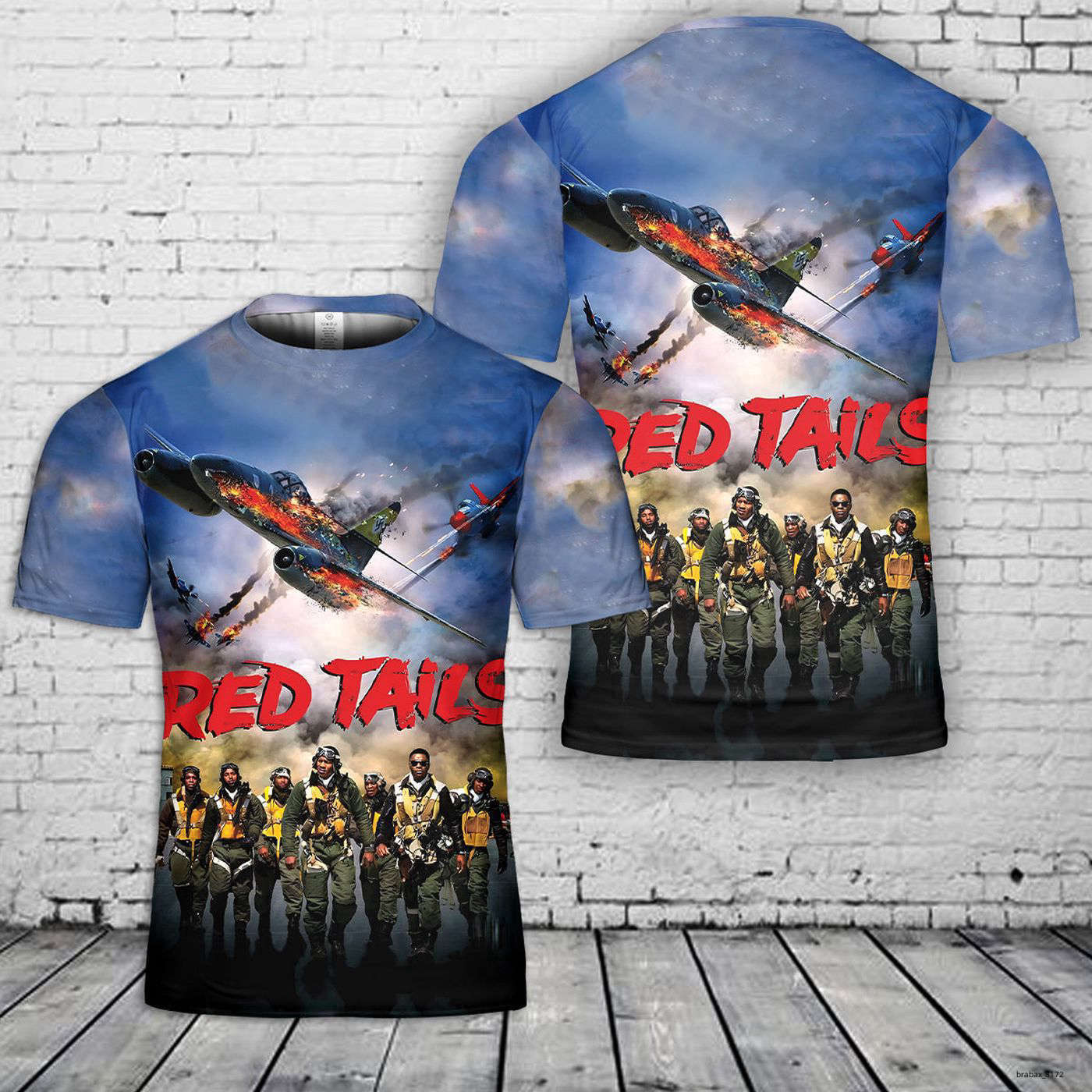 Red Tails The Tuskegee Airmen T-Shirt 3D Unisex Size Shirt Gift 2025