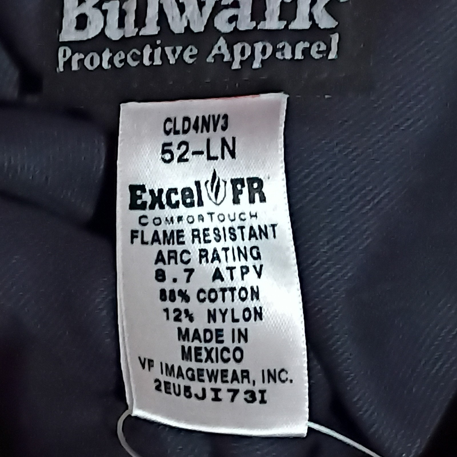 Bulwark Excel FR Men’s Flame Resistant Navy Twill Coveralls Cotton/Nylon