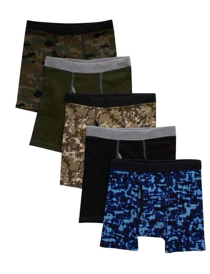 Hanes Boys Comfort Soft Waistband Boxer Briefs 5 Pairs Tagless sizes M,L,XL NEW