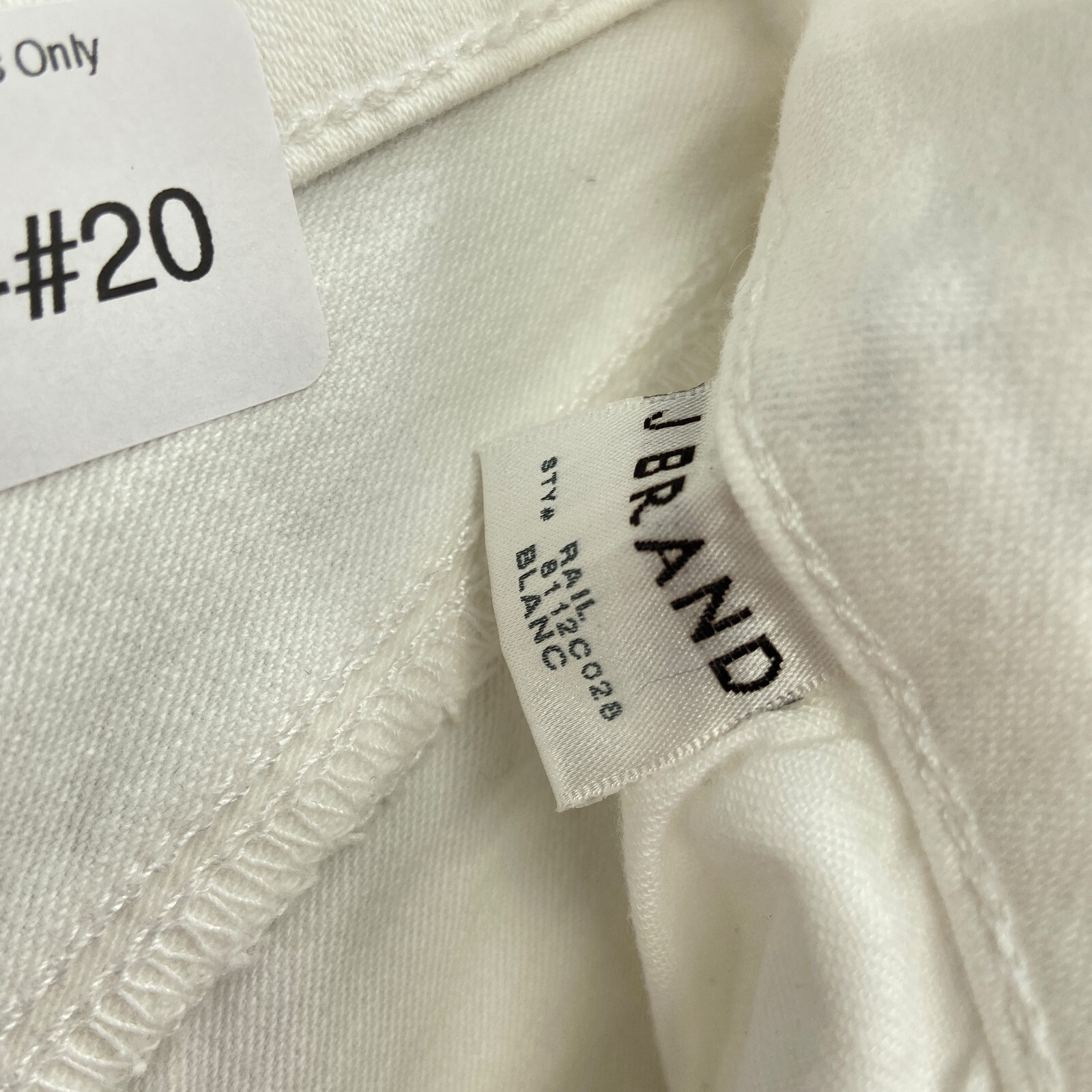 J Brand Jeans Womens 26 Straight Mid Rise Rail White Blanc Frayed Hem Stretch