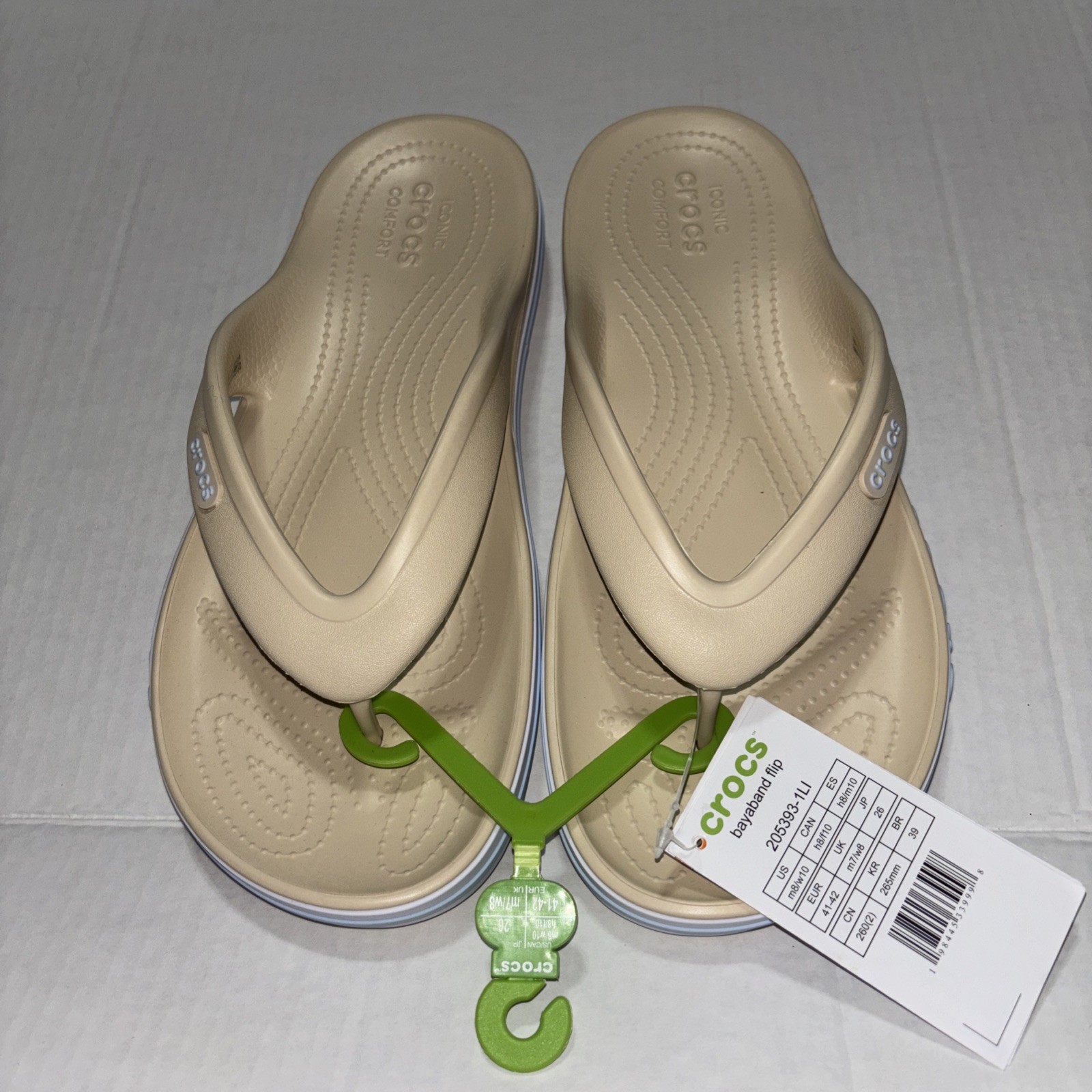 CROCS Bayaband Flip Flops Sandals M8 W10 NWT