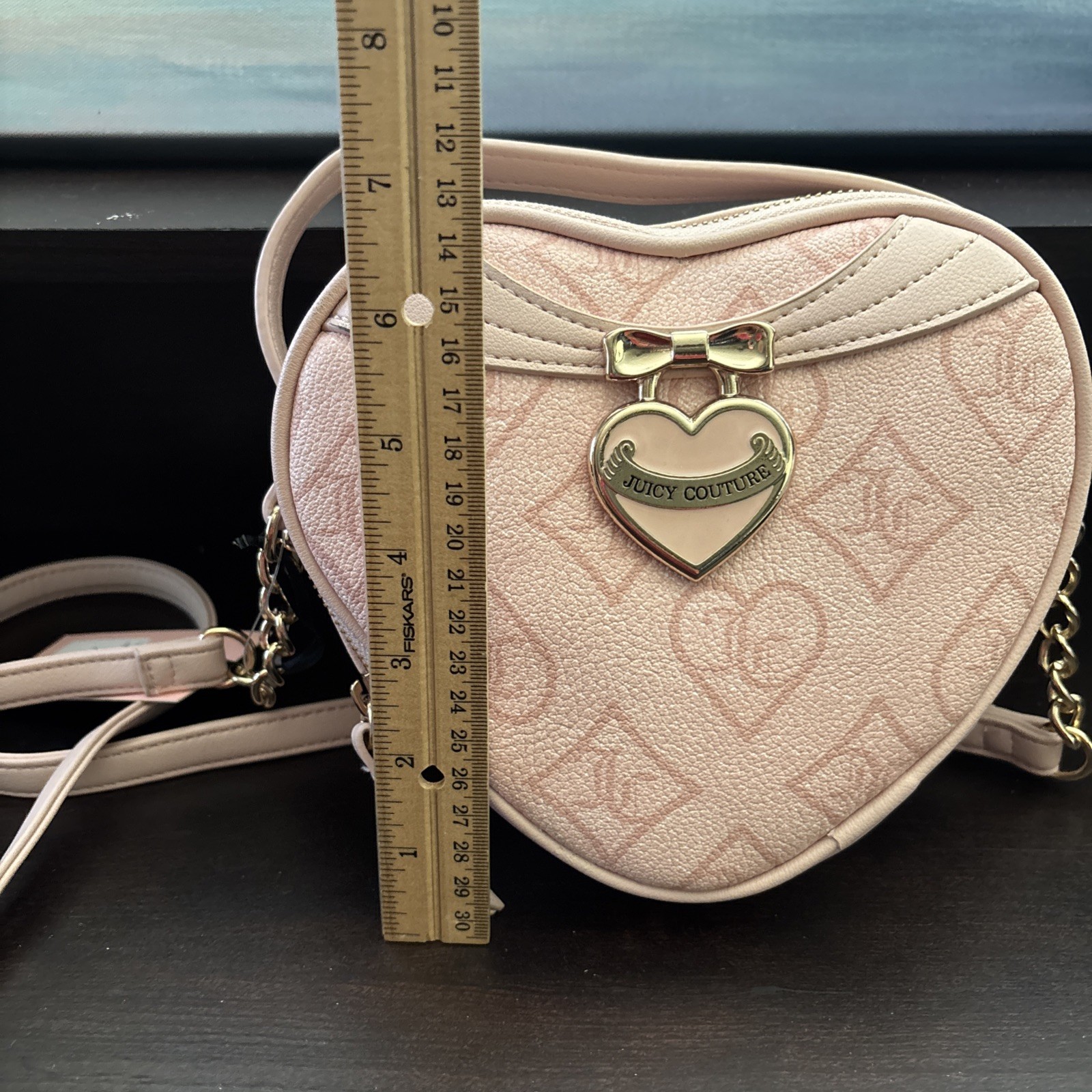 NWT Juicy Couture Pink Clay #2 Precious Moments Heart Crossbody MSRP $118