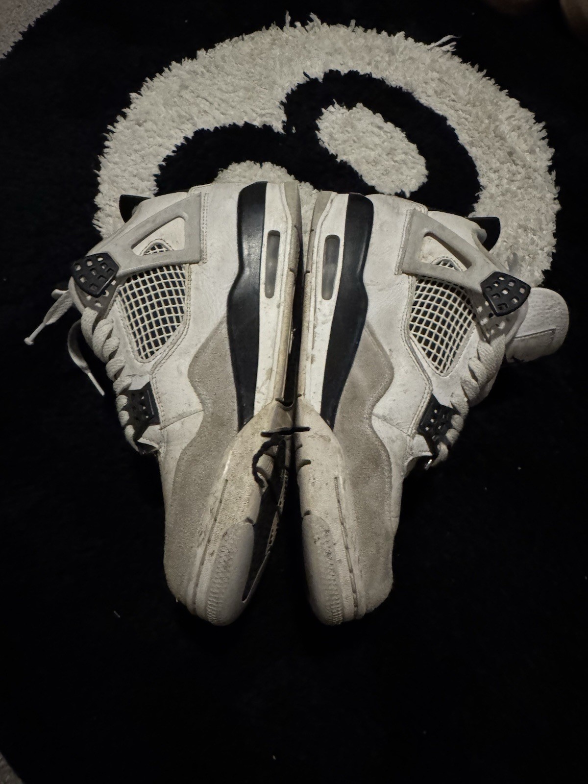 Air Jordan 4 Retro Military Black Sneakers Size 8.5