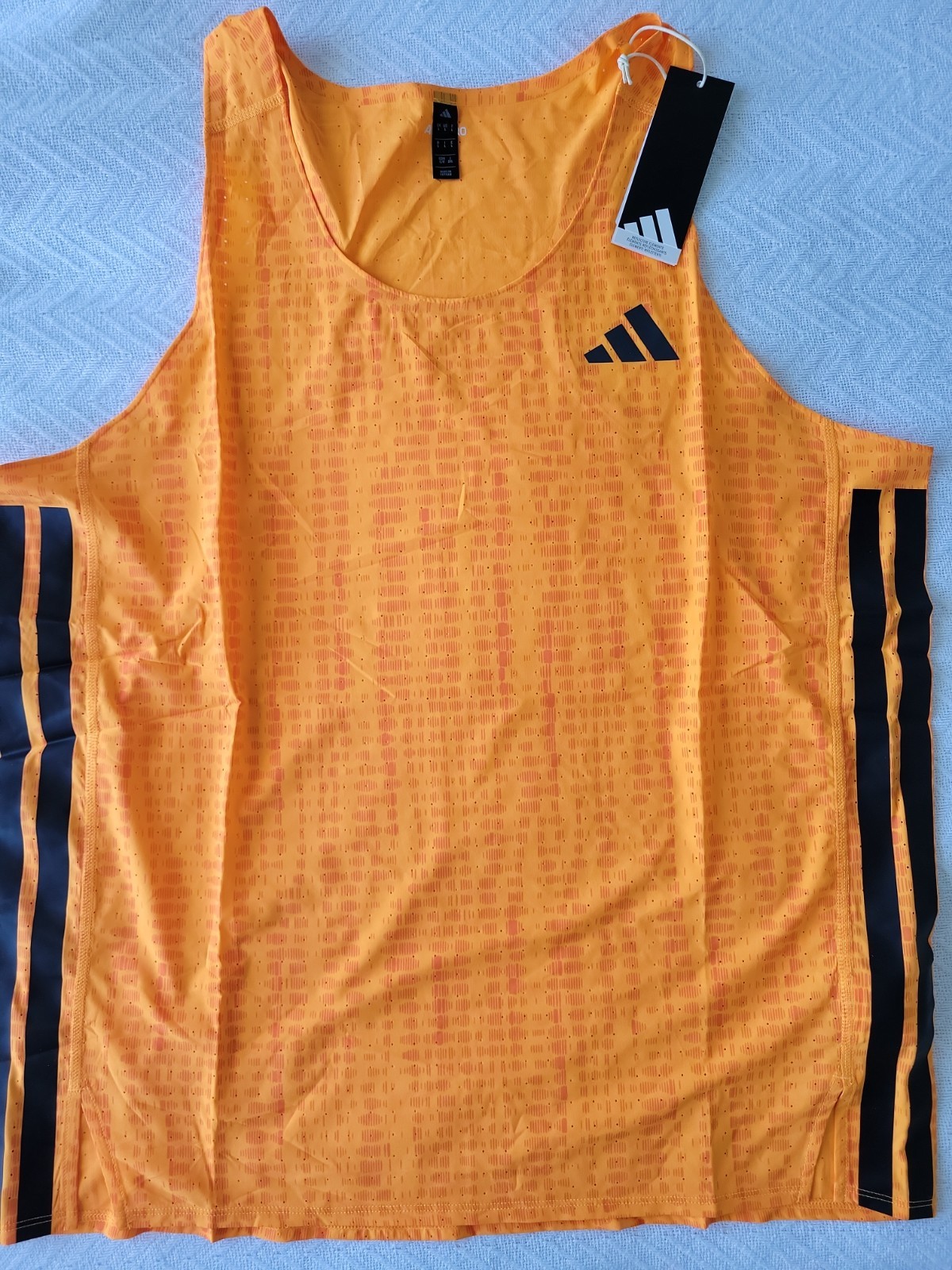 Adidas Adizero Singlet Running Track & Field Men’s Large KC7923 NWT $70 Orange