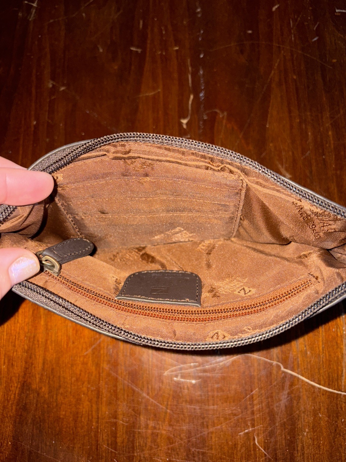 Zerimar Wristlet Wallet brown Womens Genuine Leather braided strap card holder