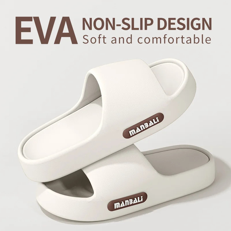 Women’s Slippers for Summer Outdoor Wear, Indoor Thick Soled Bathroom, Anti Slip