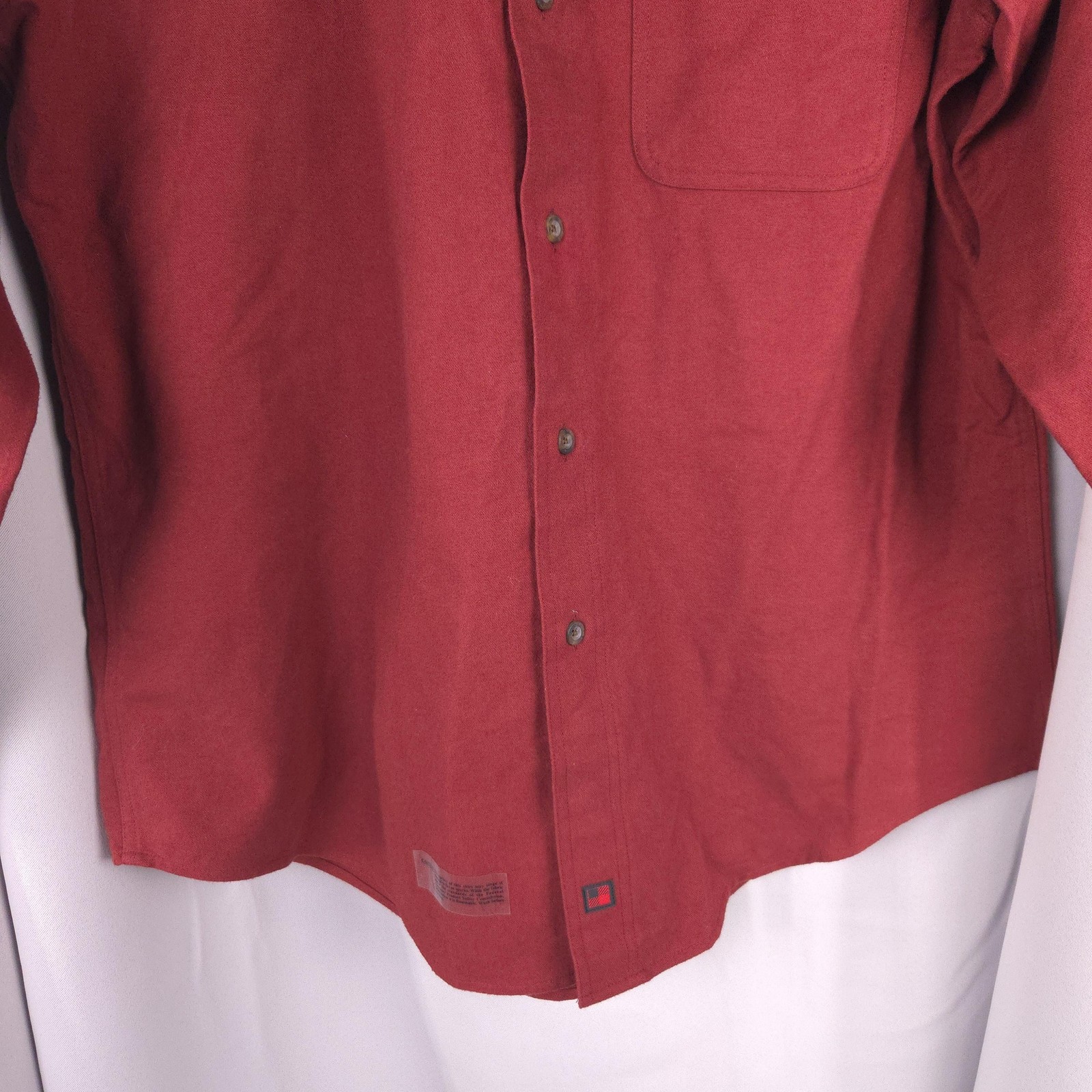 Woolrich Shirt Men L Chamois Midweight Button Front Elbow Pads Grandpa Peru NEW
