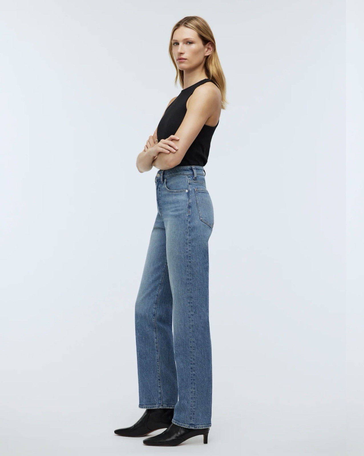 MADEWELL The ’90s Straight Jeans Light Wash Denim Fair Trade Certified Size 30