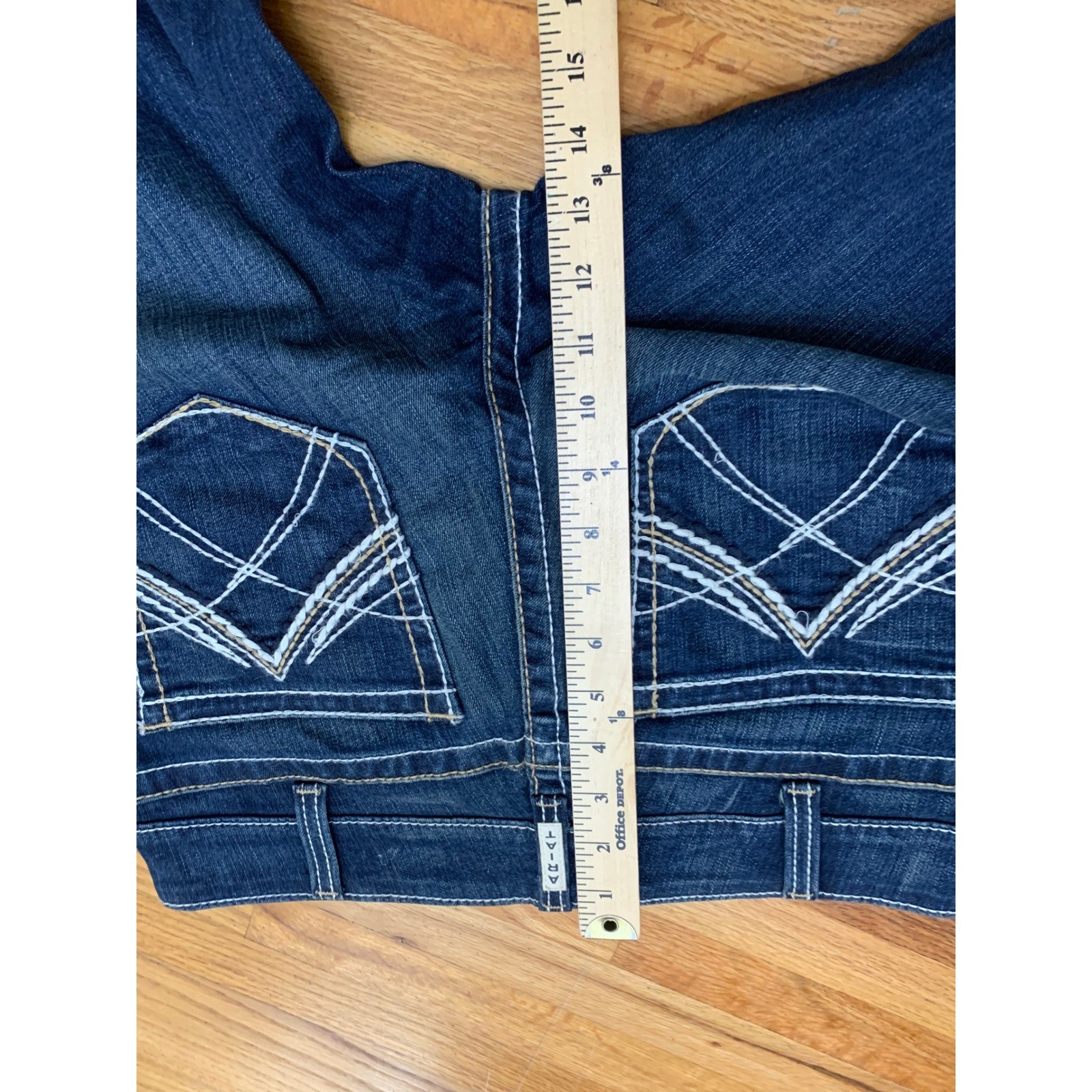 Ariat REAL Men’s Denim Dark Wash Bootcut Jeans 31R Contrast Stitch Stretch