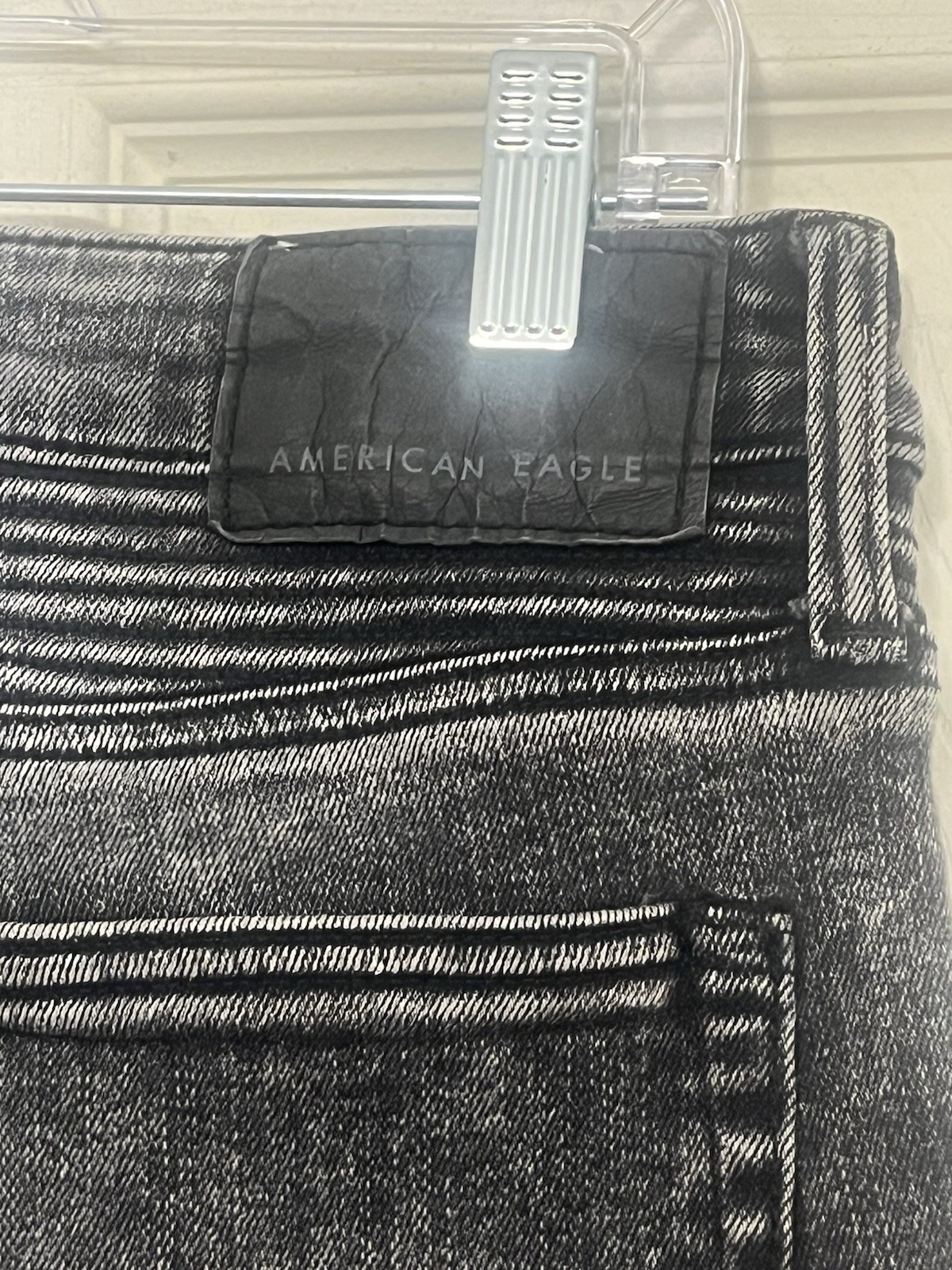 American Eagle Airflex Grey Skinny Moto Jeans Men’s 31×30 Used Good Condition