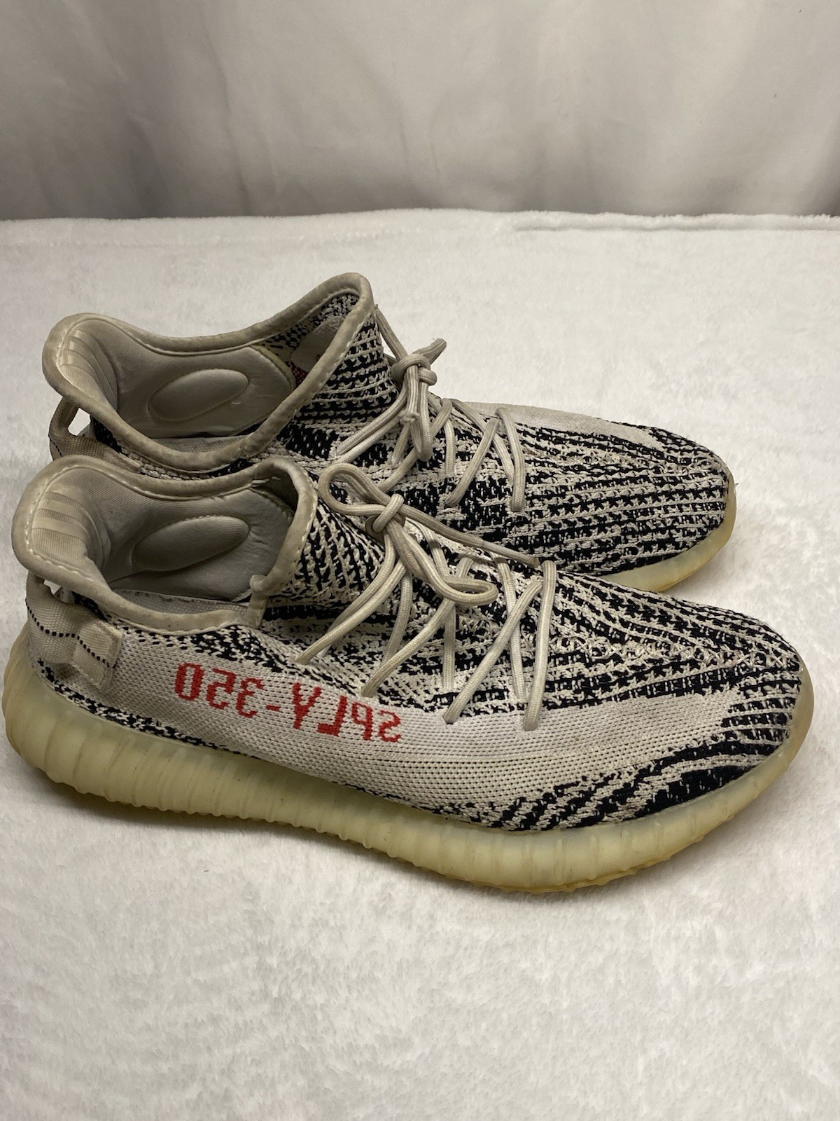 Adidas Yeezy Boost 350 V2 Low Zebra Well Used No Box Mens Size 10 UK 9.5