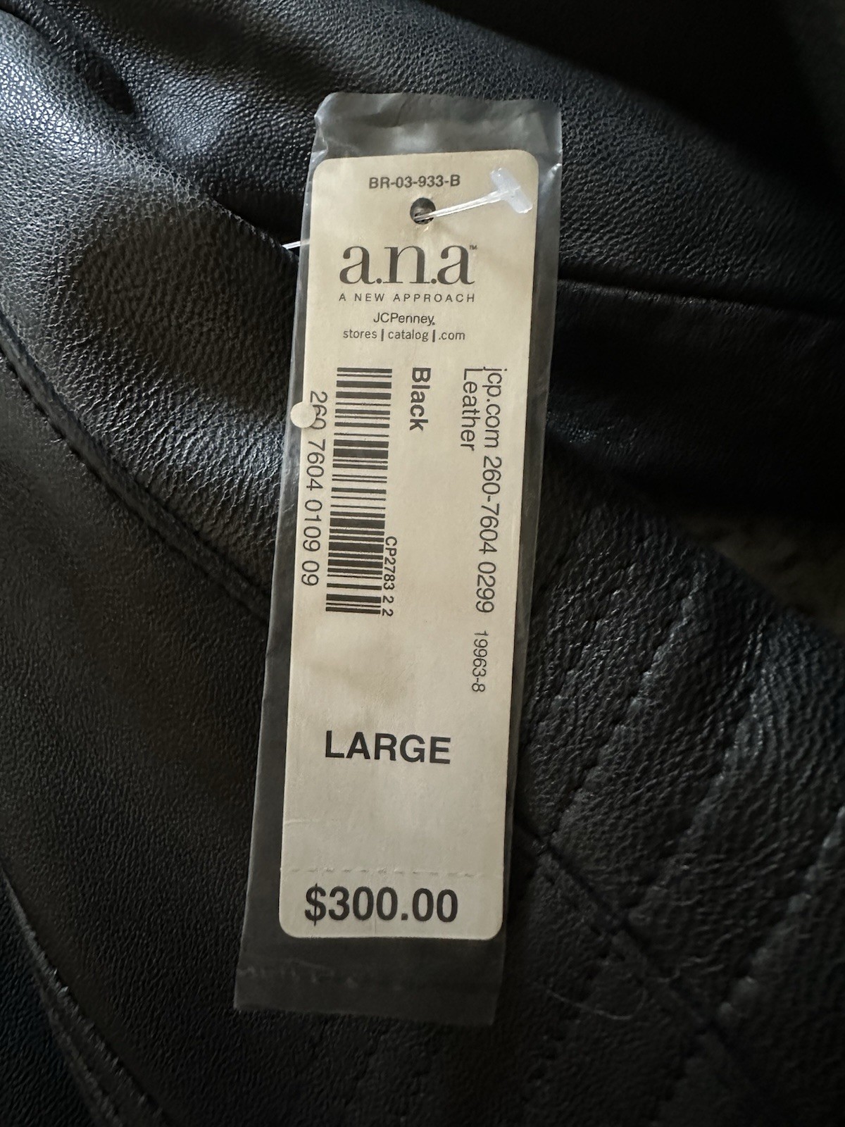 a.n.a Women’s Black Genuine Lambskin Leather Biker Jacket Zip Stand Collar L