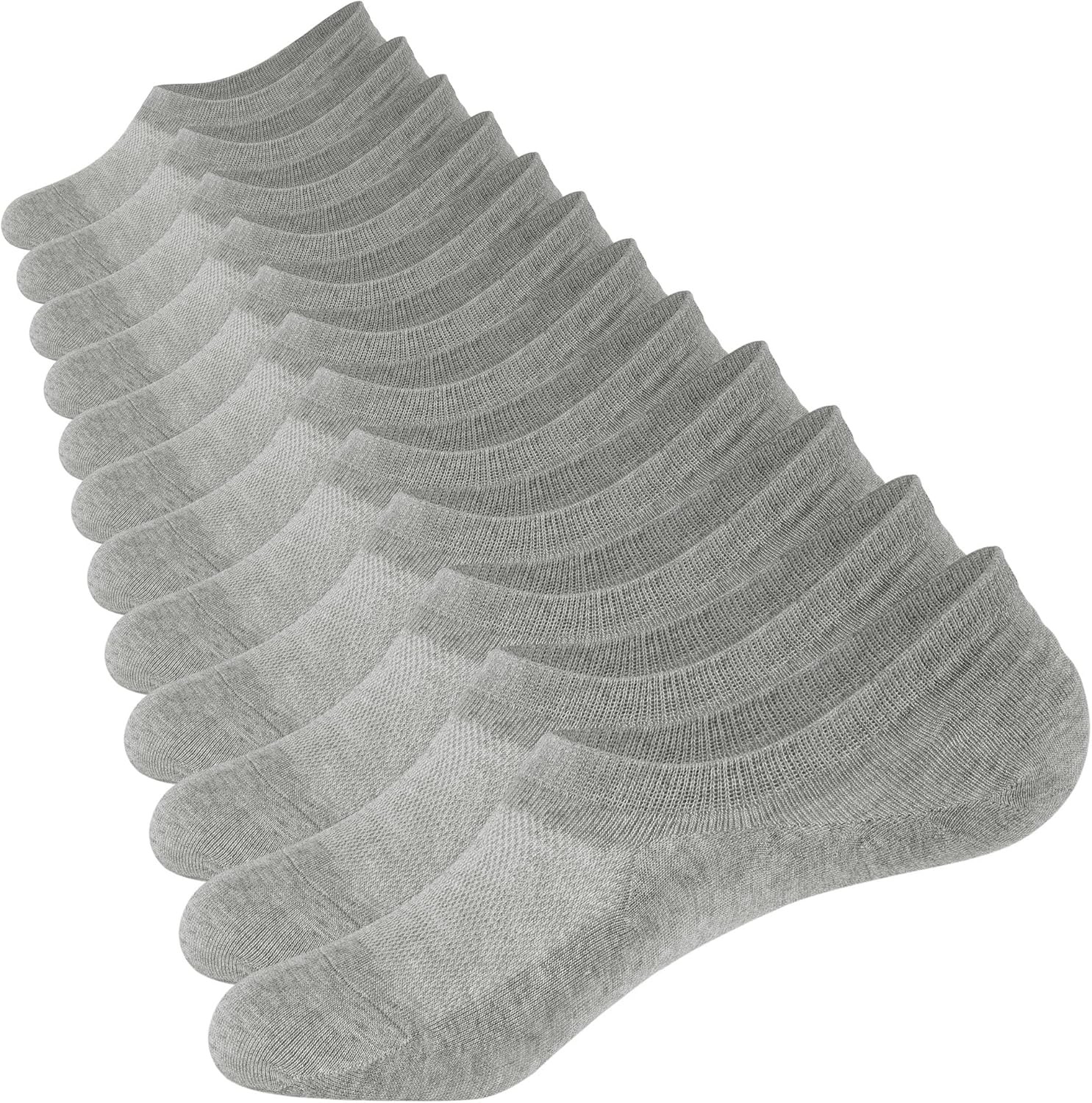 Mens No Show Socks Cotton Thin High Elasticity Low Cut Ankle Socks 6 Pairs