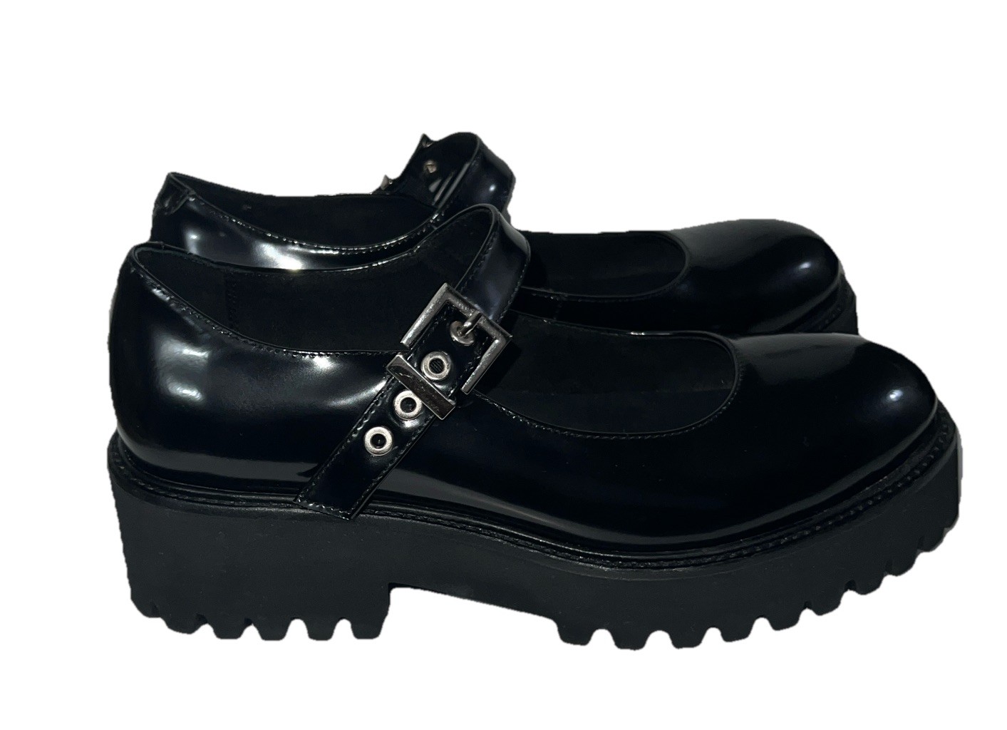 Jeffrey Campbell Mary Jane platform Black Buckle Ansley Women 6.5
